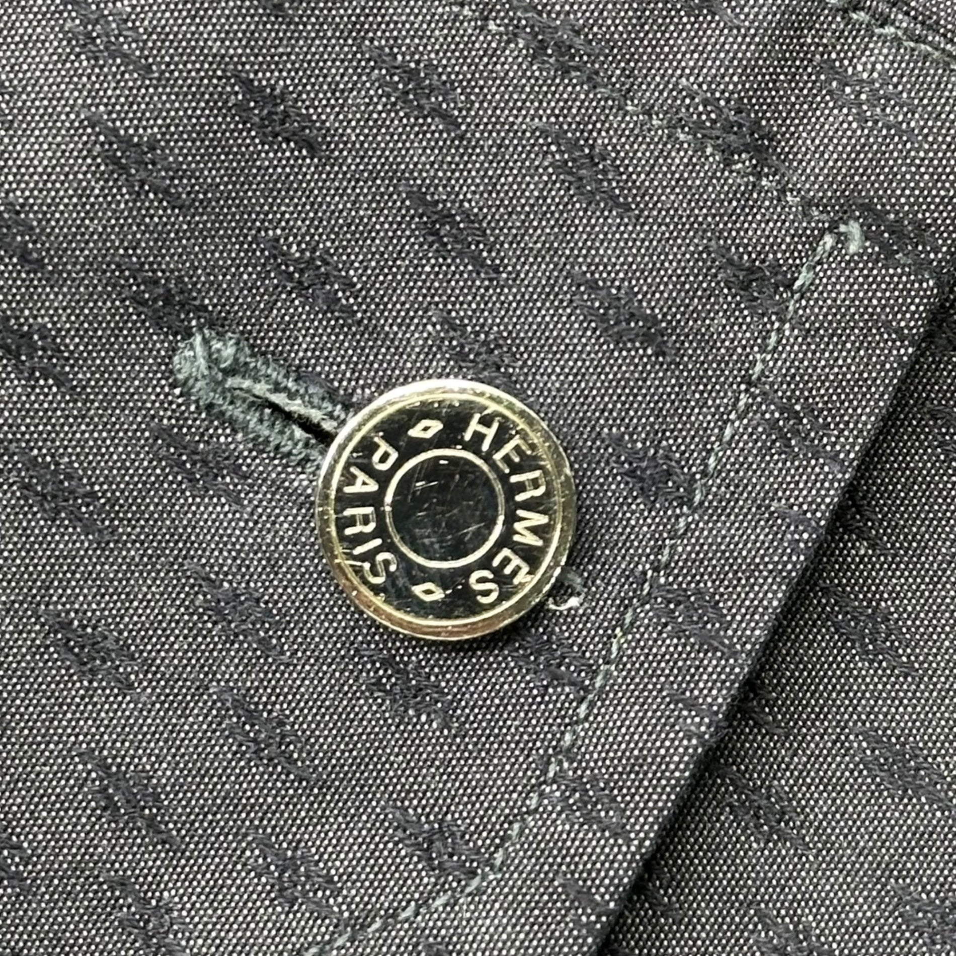 HERMES(エルメス) Vintage Diamond Stitch L/S Shirt ヴィンテージ ひし形 ステッチ 長袖 シャツ 42 16 1/2 ブラック(墨黒に近いお色味です) 国内代理店タグ無