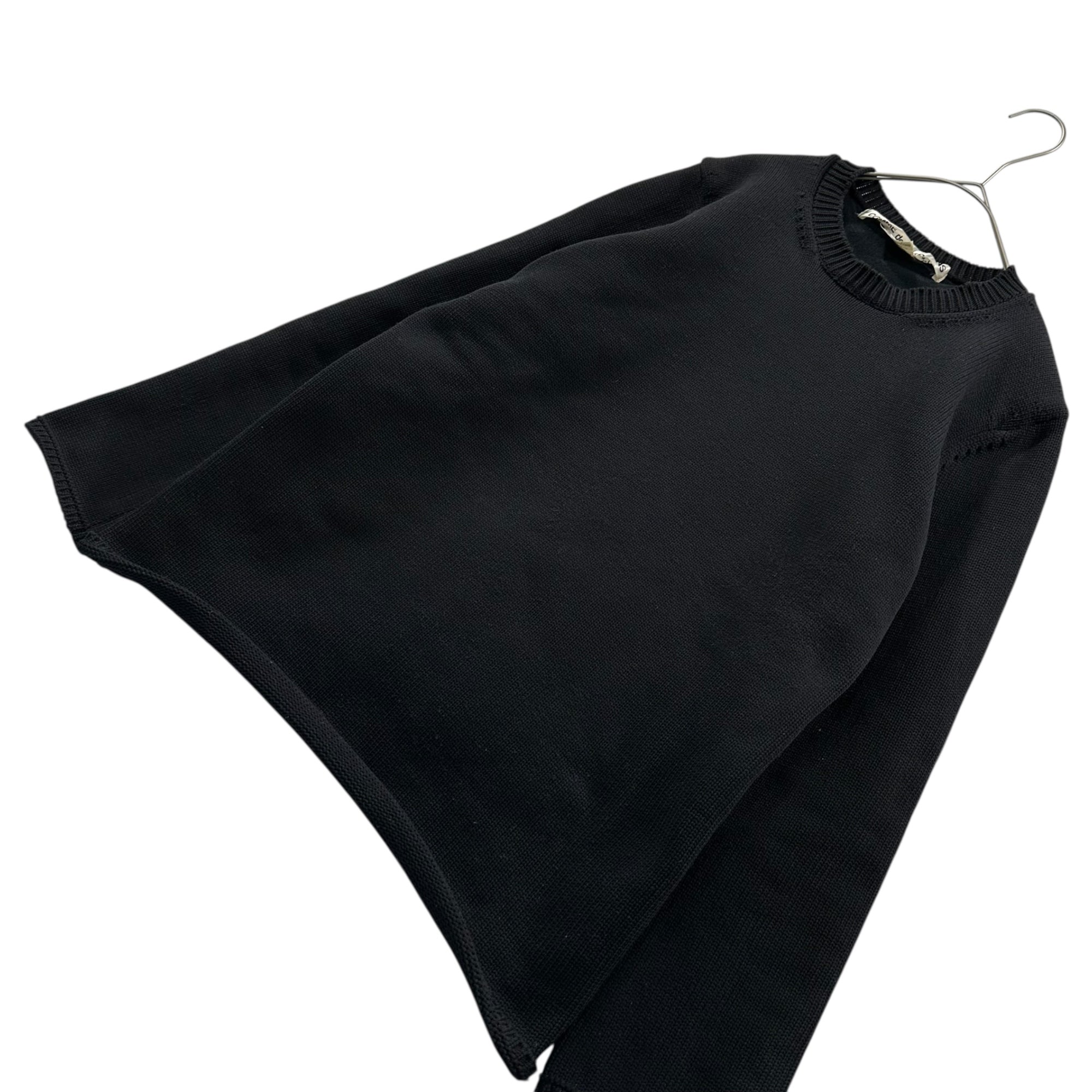 COMME des GARCONS(コムデギャルソン) 21AW Back Open Crew Neck Poly/Cotton Knit バックオープン クルーネック ポリ/コットン ニット GH-N004 S ブラック AD2021
