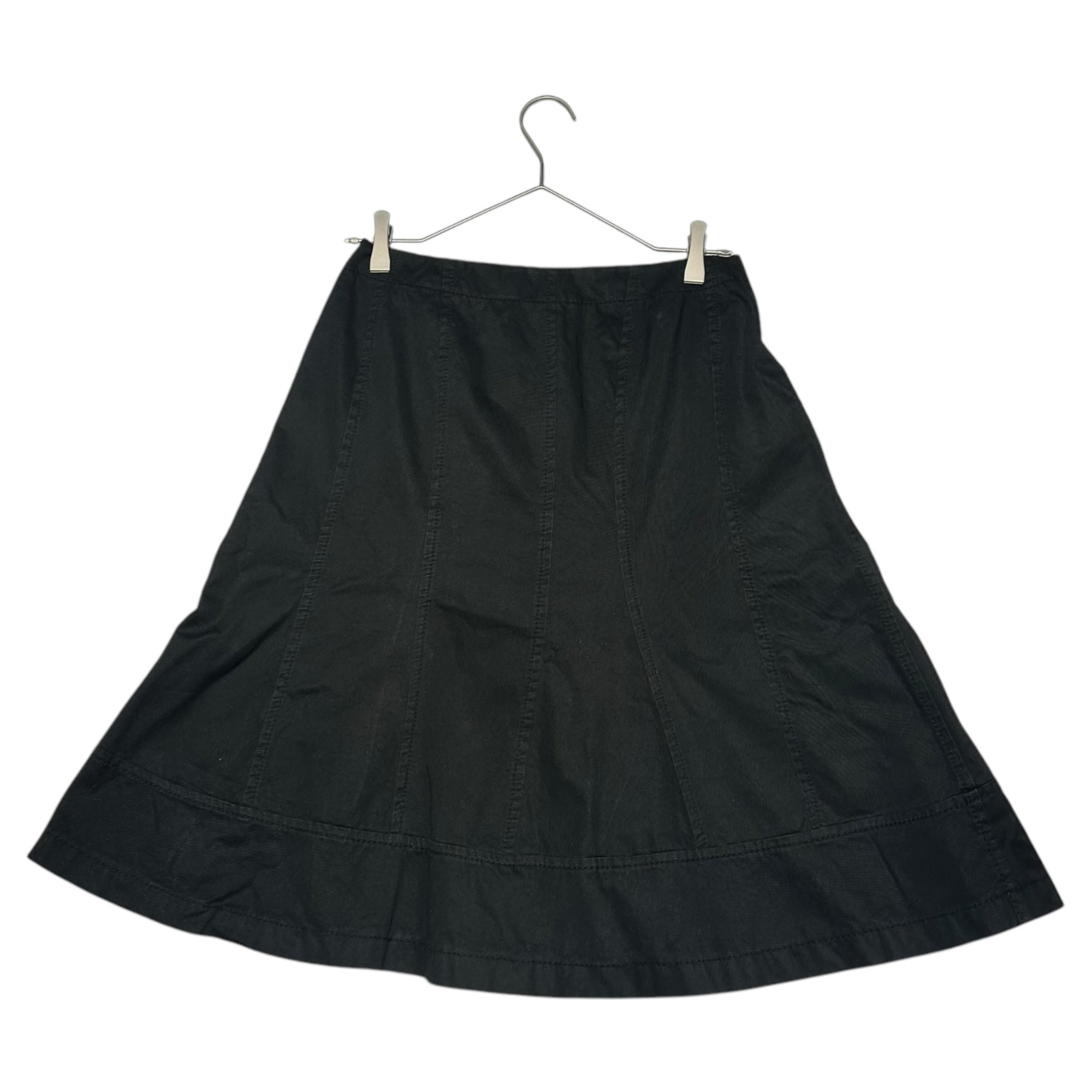 tricot COMME des GARCONS(トリココムデギャルソン) 05SS Belted cotton flared skirt ベルテッド コットン フレア スカート AD表記消え M ブラック