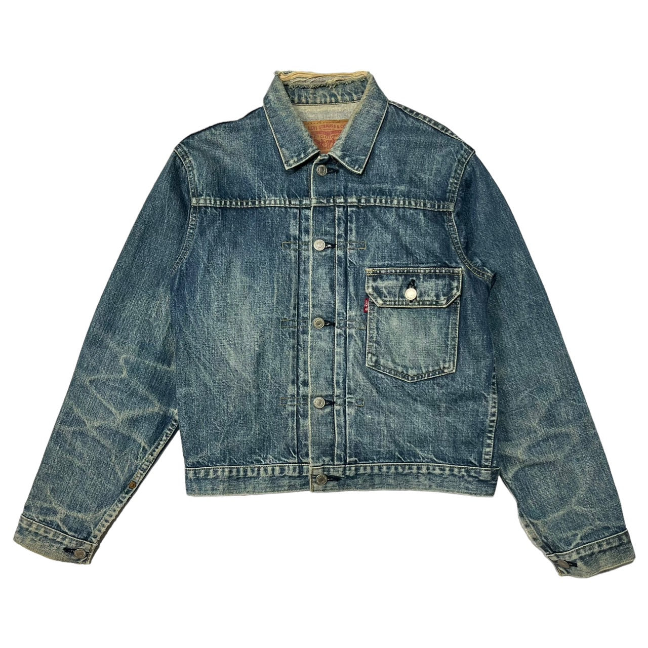 Levi's(リーバイス) 92's最初期1ST復刻デニムジャケット/40S復刻/70502XX/シンチバック 70502XX J02 JT730 03 92 SIZE38 ブルー BIG E 日本製 90's 90s 90年代