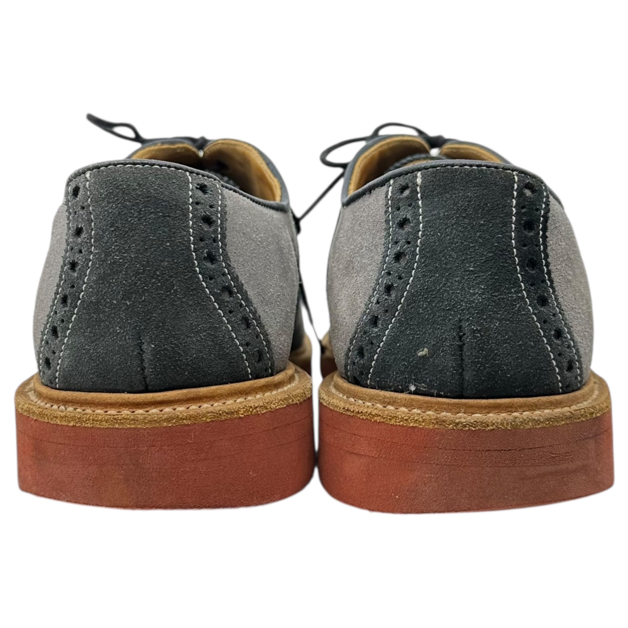 Tricker's(トリッカーズ) Two Tone Saddle Oxford ツートン スウェード メダリオン サドル シューズ 9(27.5cm程度) グレー×ネイビー オックスフォード レザー