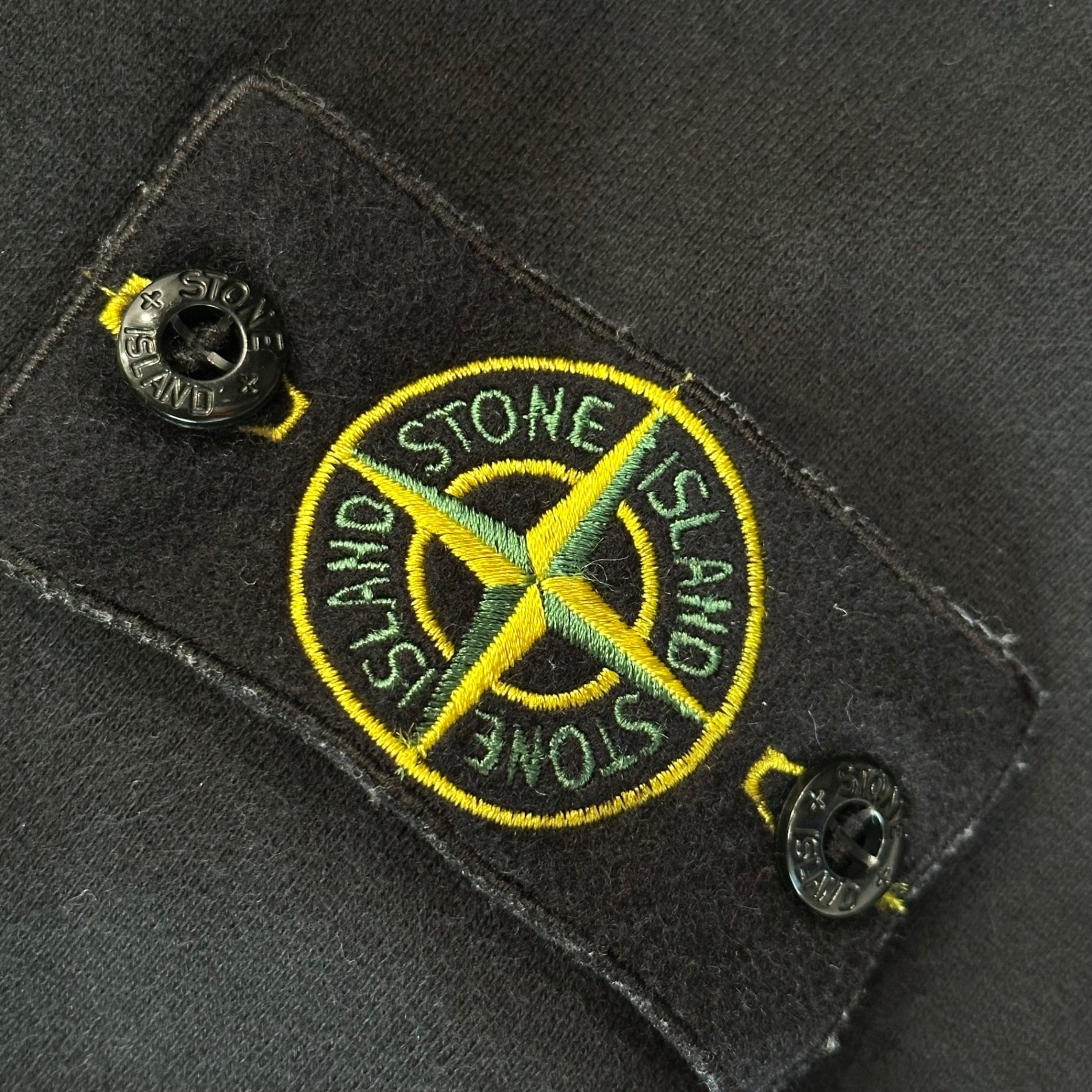 STONE ISLAND(ストーンアイランド) 24AW Brushed Organic Cotton Fleece Sweatshirt オーガニック コットン フリース スウェット 811562420 M ブラック