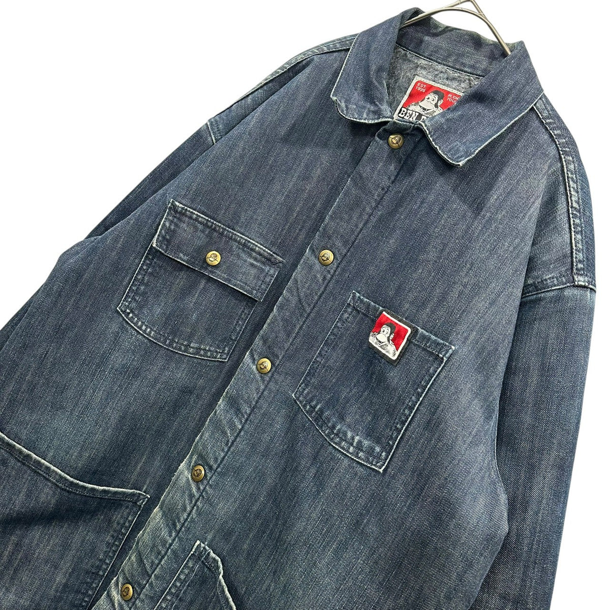 BEN DAVIS(ベンデイビス) 1990's USA made Blanket-Lined Denim Coverall ブランケット デニム カバーオール L インディゴ 90年代