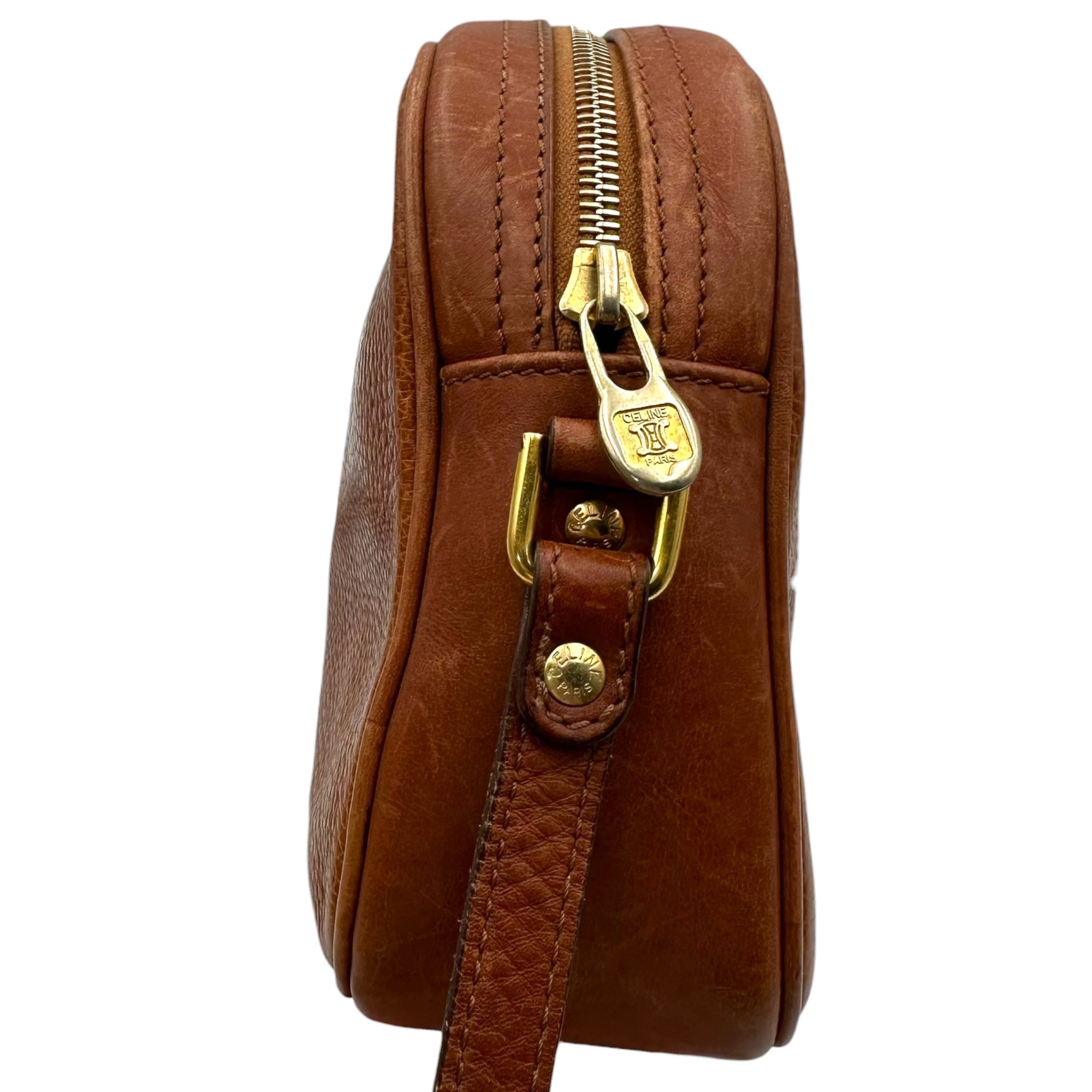 CELINE(セリーヌ) VINTAGE LEATHER SHOULDER BAG ヴィンテージ レザー ショルダー バッグ ブラウン