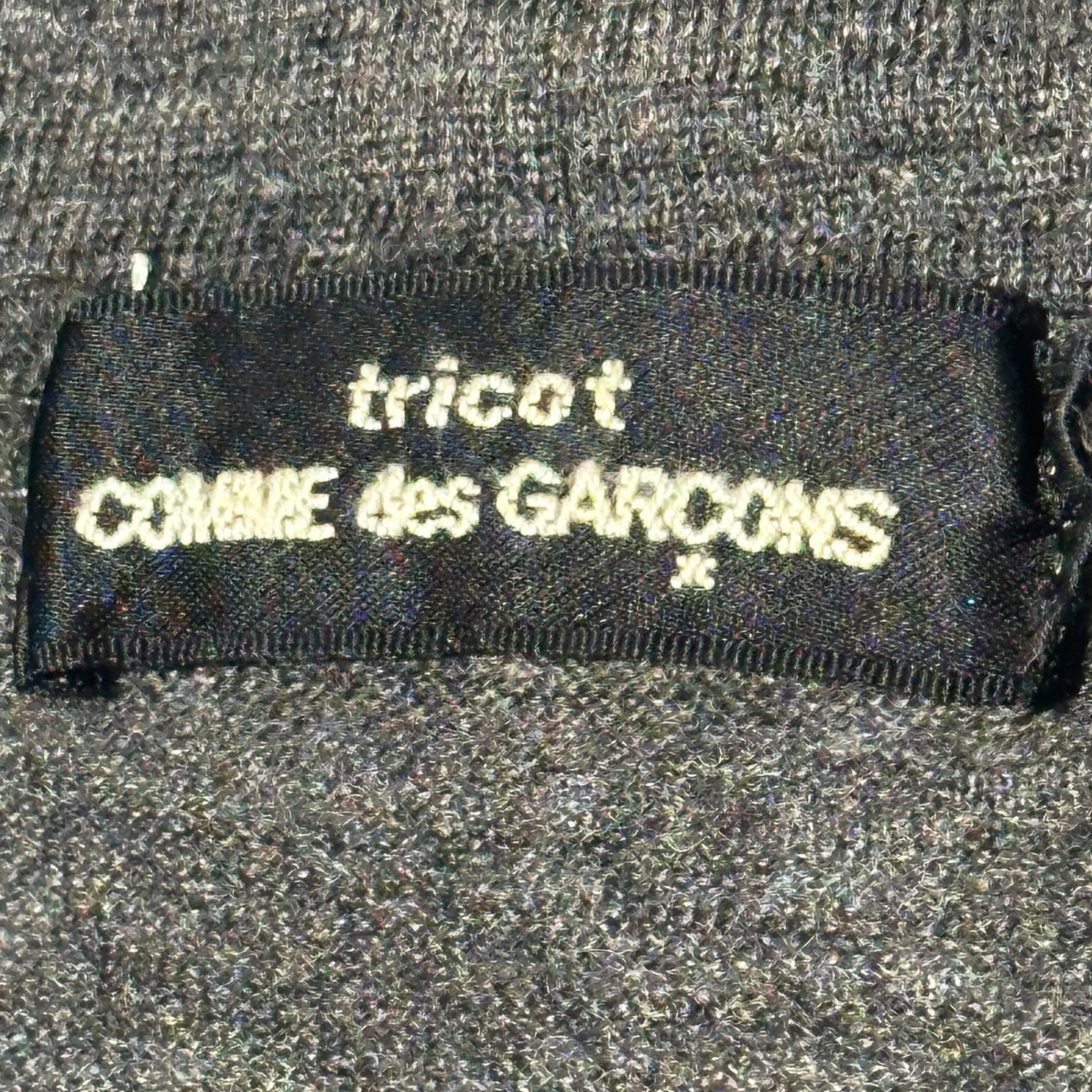 tricot COMME des GARCONS(トリココムデギャルソン) 92AW Asymmetrical design round neck wool knit&sewn アシンメトリー デザイン モックネック ウール ニットソー TT-050560 表記無(M程度) グレー 90's 90年代 AD1992 ヴィンテージ カットソー ニット 長袖