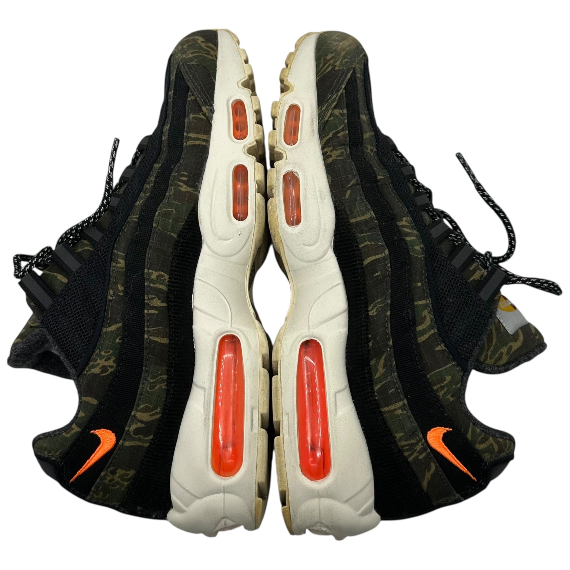 NIKE×Carhartt WIP(ナイキ×カーハートワークインプログレス) Air Max 95 "Black/Sail/Total Orange" エアマックス 95 AV3866-001 27cm ブラック×カーキ カモフラ コラボ