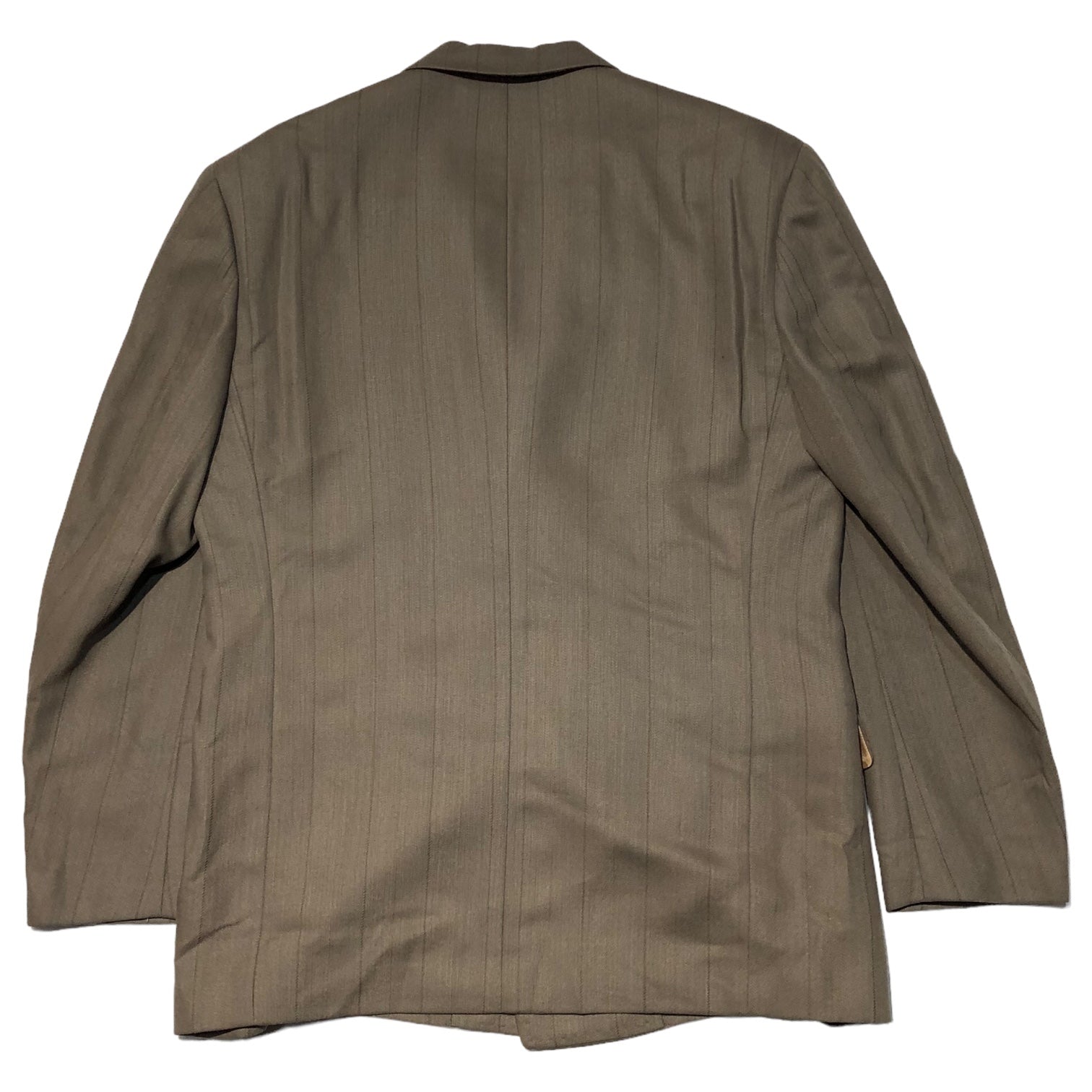 Christian Dior MONSIEUR(クリスチャンディオールムッシュ) 80's ~ 90's striped double jacket setup ストライプ ダブル ジャケット セットアップ スーツ 80年代~90年代 A-4(M程度) ベージュ