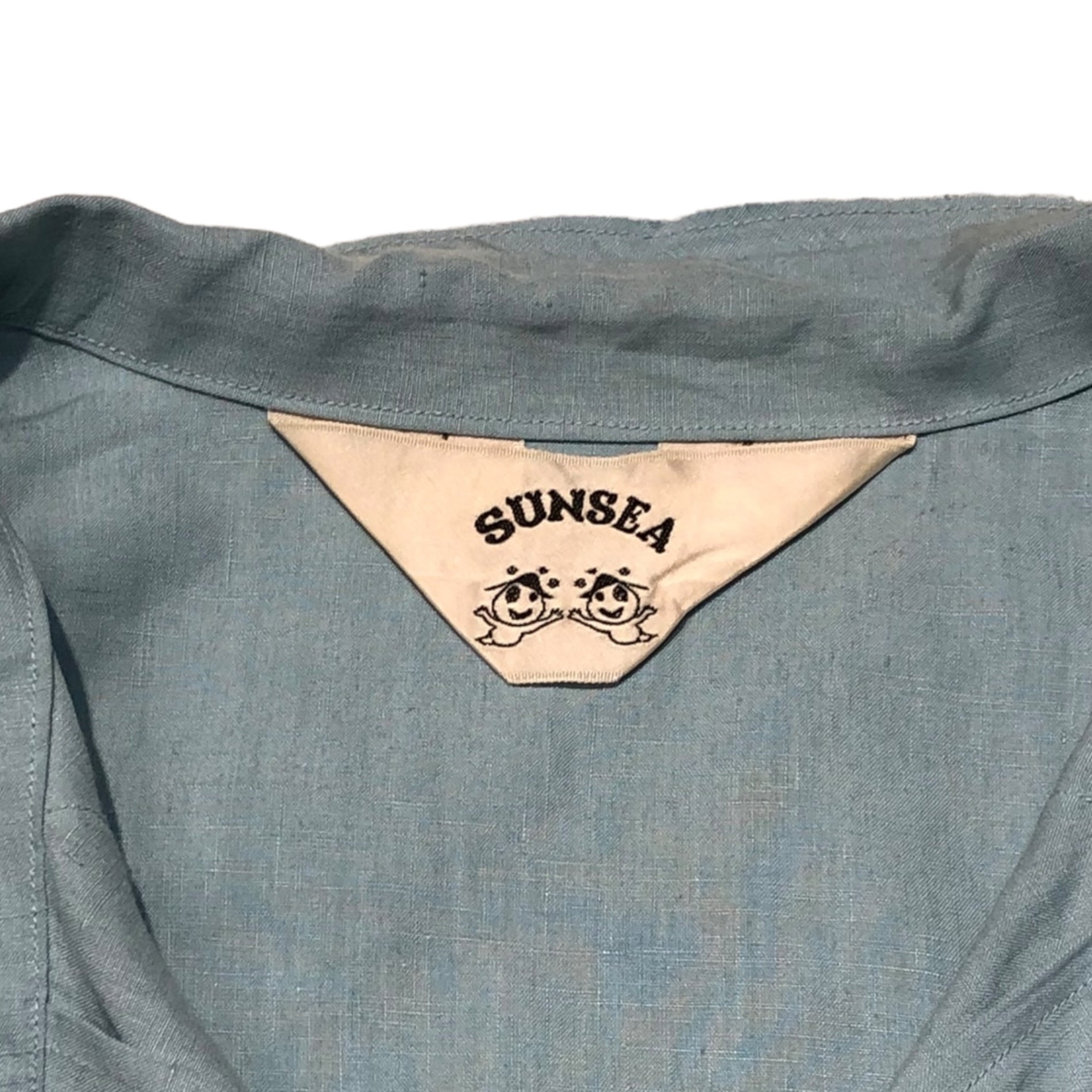 SUNSEA(サンシー) 18SS Linen Zip Shirt 2 リネン ジップシャツ 18S15 2(M) ライトブルー