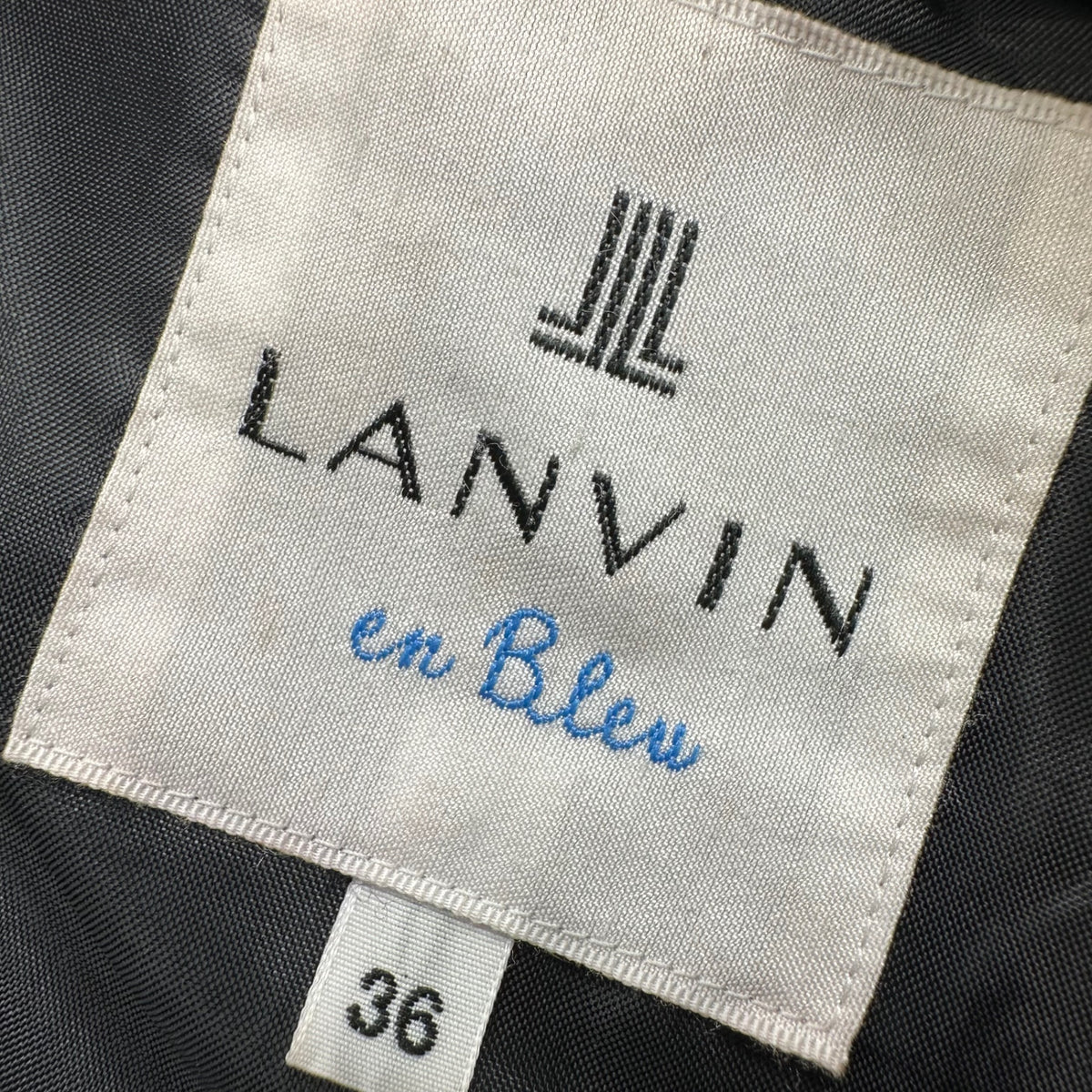 LANVIN en Bleu(ランバンオンブルー) Raccoon Fur-Trimmed Hooded Down Coat ラグーンファー フーデッド ダウン コート 3706102 36 ブラック ジャケット