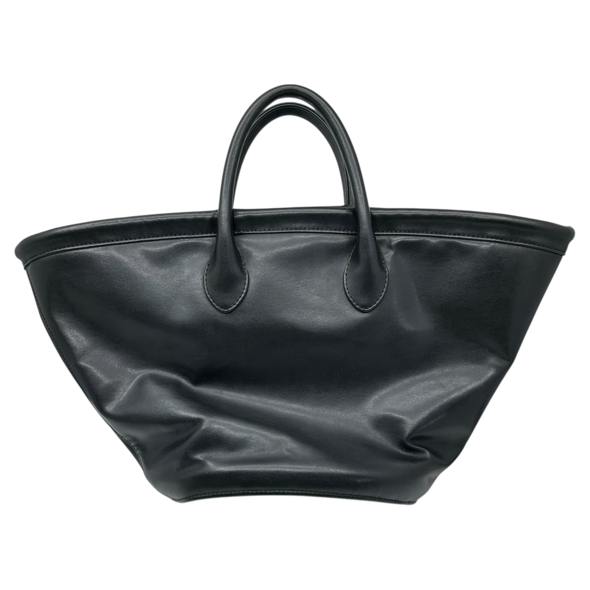 COMME des GARCONS(コムデギャルソン) Eco-Leather Boat-Shaped Tote Bag エコレザー 舟形 トート バッグ ブラック