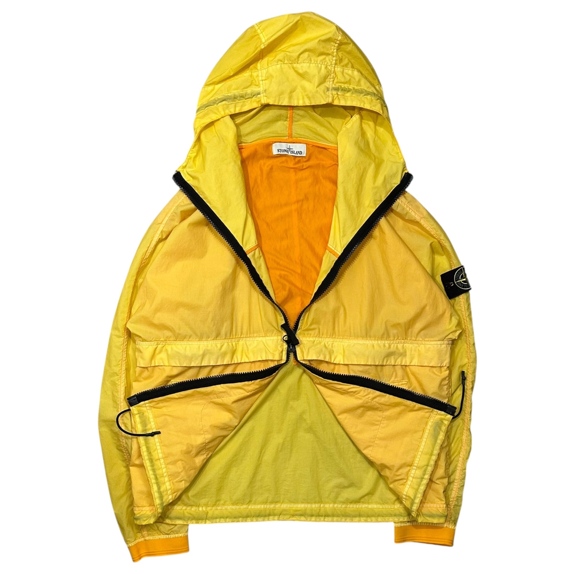 STONE ISLAND(ストーンアイランド) 2018SS RESIN POPLIN-TC Hooded Jacket レジン ポプリン TC フーデッド ジャケット 681544435 XL イエロー マウンテンパーカー