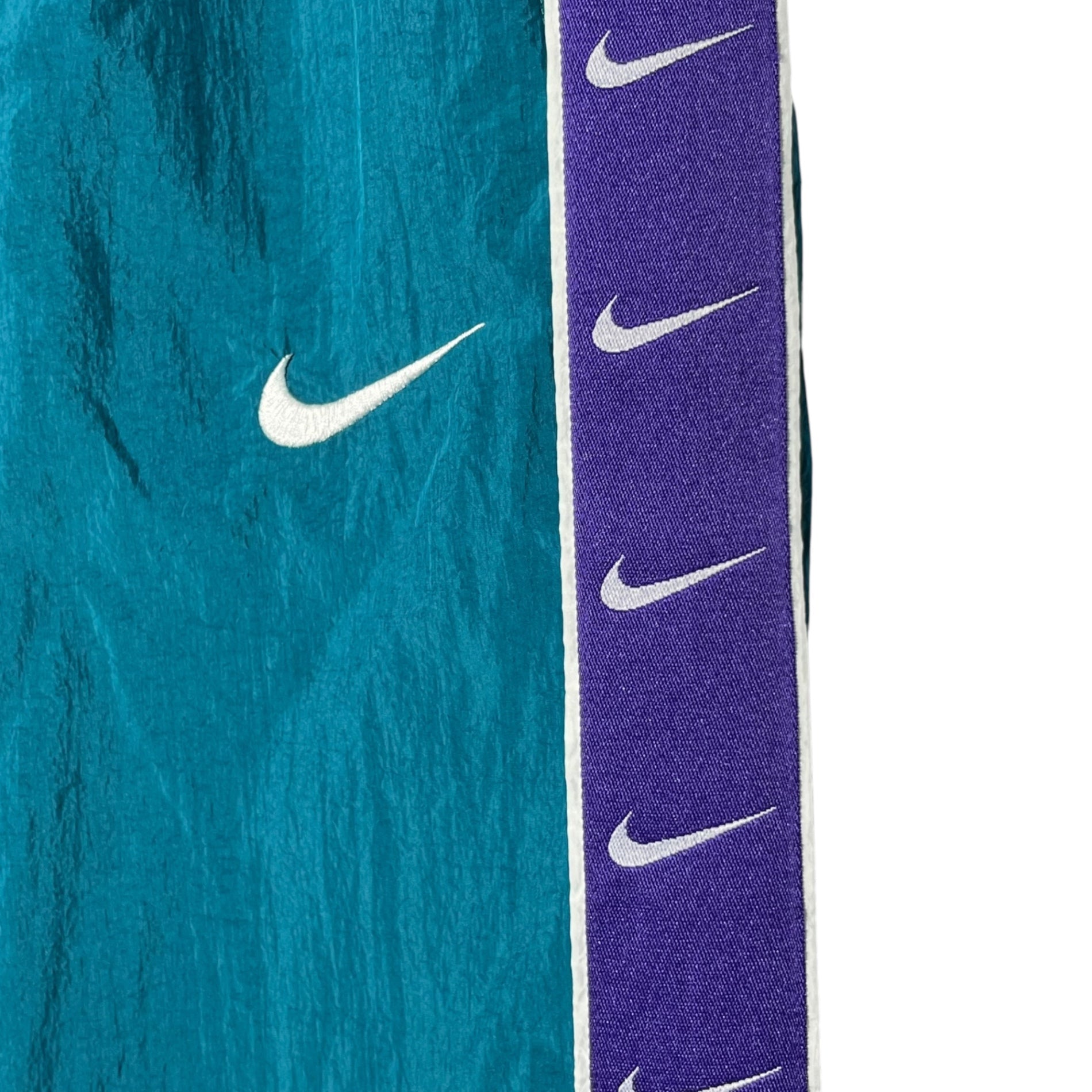 NIKE(ナイキ) Side Line Swoosh Woven Pants サイドライン スウッシュ ウーブン パンツ CV9180-381 L グリーン×パープル ナイロン トラック