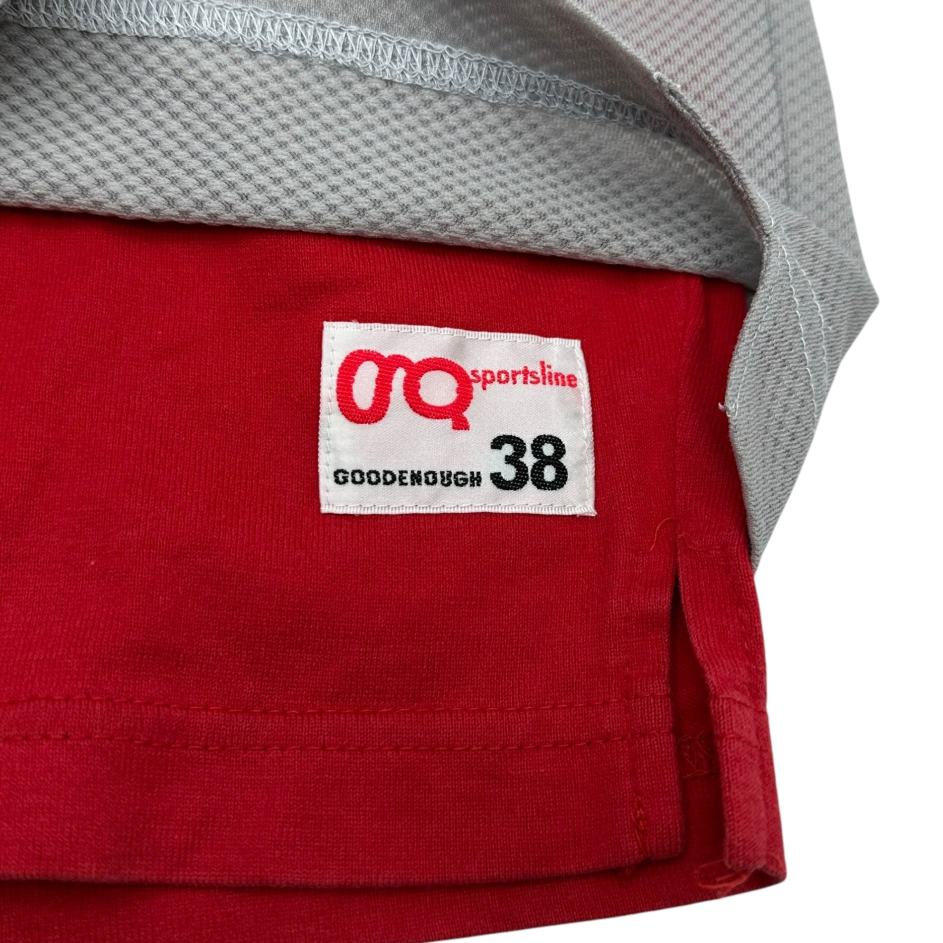 GOODENOUGH(グッドイナフ) 90's Mesh Layered Half Pants 90年代 メッシュ レイヤード ハーフ パンツ グレー×レッド