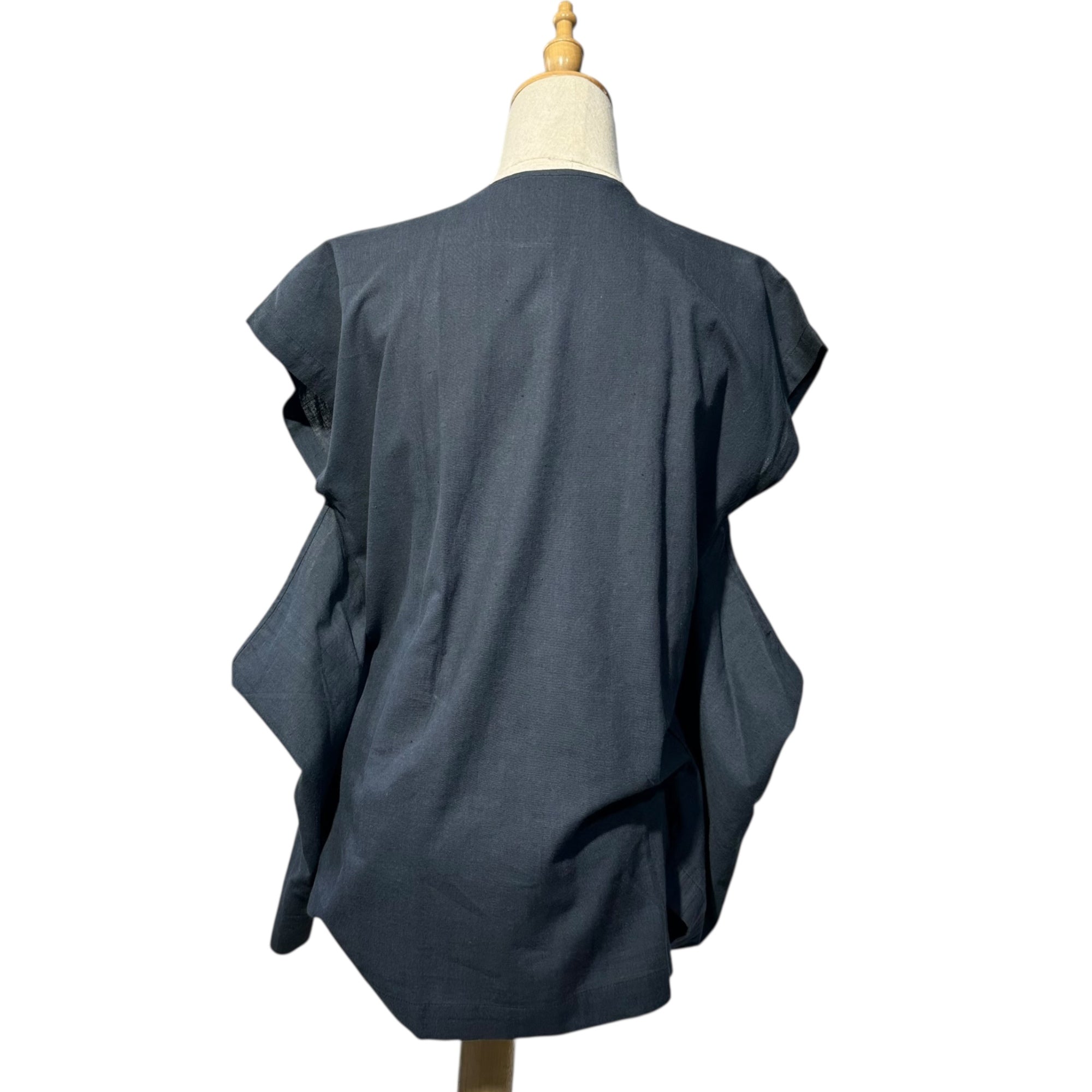 COMME des GARCONS(コムデギャルソン) 80's Sleeveless Layered cut and sew 80年代 ノースリーブ レイヤード カットソー FREE ネイビー