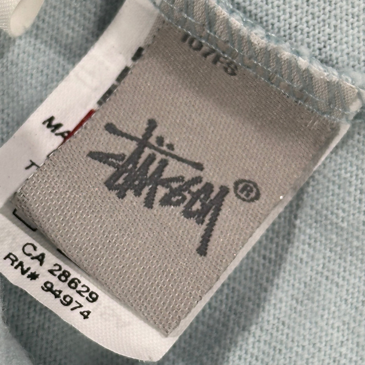 STUSSY(ステューシー) 2005 XXV WORLD TOUR S/S RAGLAN TEE ワールドツアー 半袖 ラグラン Tシャツ L スカイブルー×ネイビー 00's ロゴ