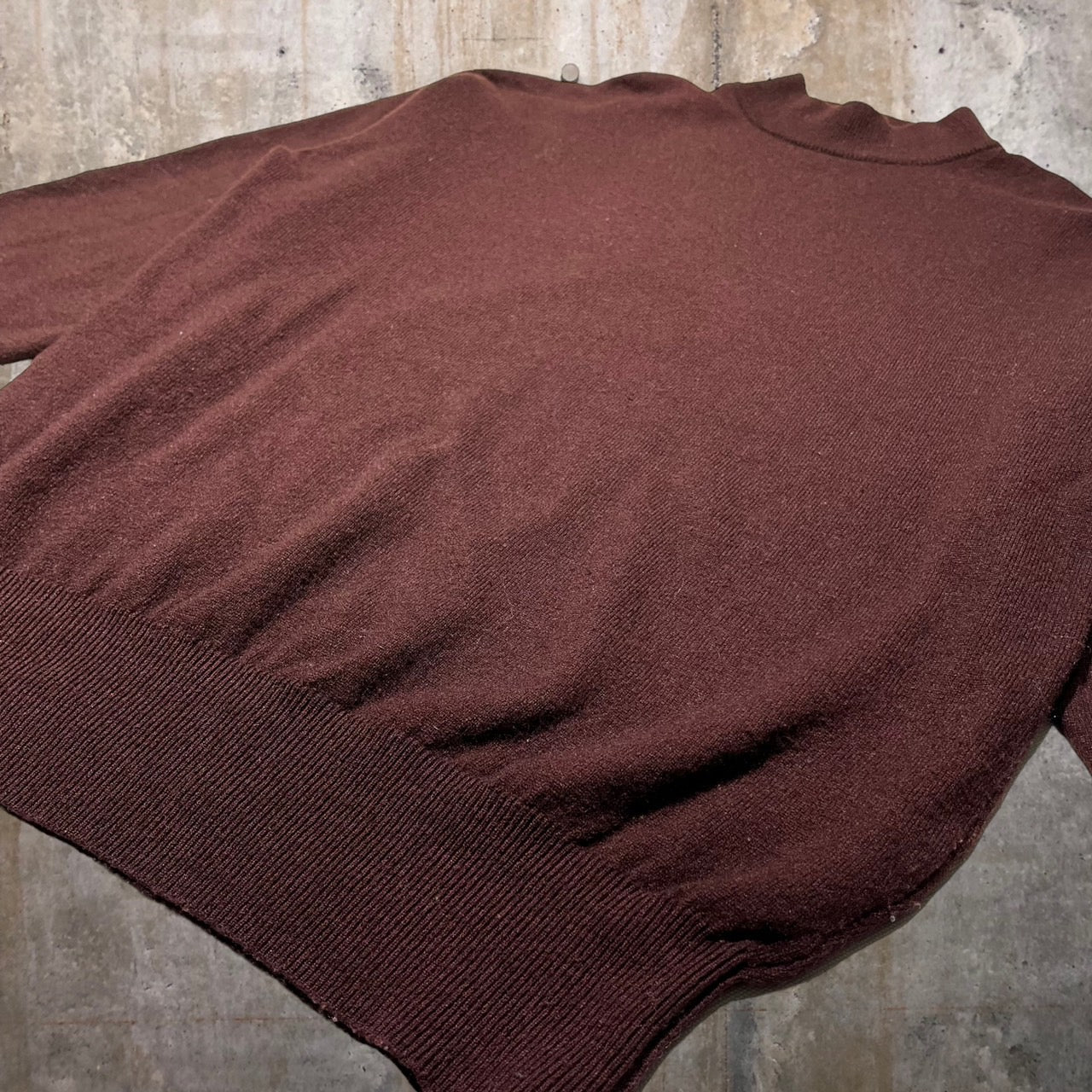 COMME des GARCONS HOMME(コムデギャルソンオム) 90'sモックネックオーバーサイズニット HN-050030 表記なし(L程度) ボルドー AD1991 田中オム