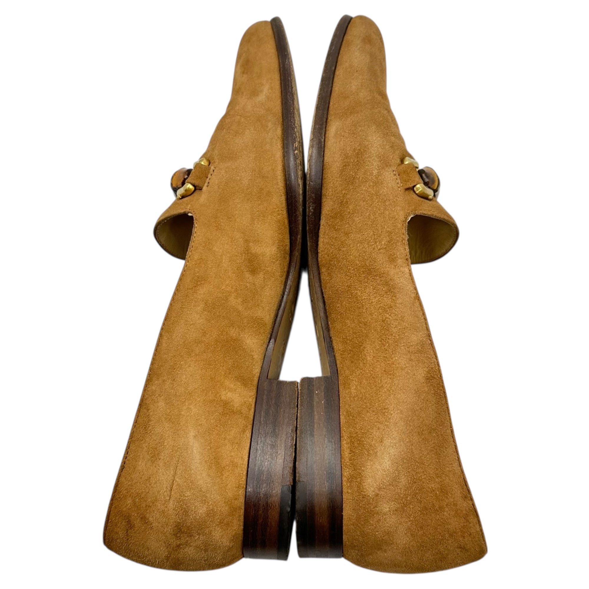 GUCCI(グッチ) Bamboo Horsebit Suede Loafer バンブー ホースビット スウェード ローファー 1387 36 1/2C(23cm程度) ブラウン レザー シューズ