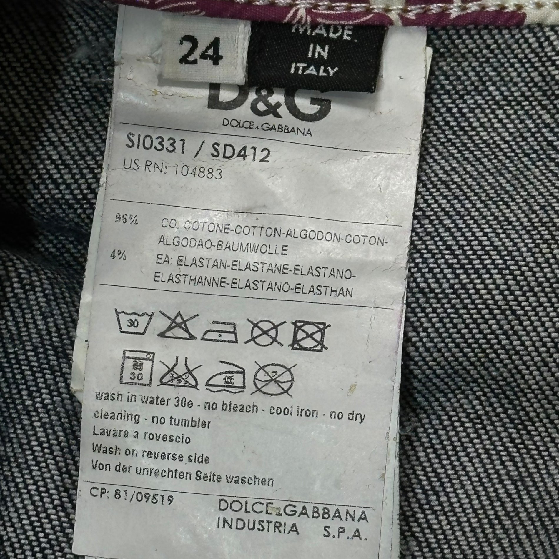 D&G(ディー&ジードルガバドルチェ&ガッバーナ) Gimmick Pocket Denim Mini Skirt ギミック ポケット デニム ミニ スカート SI0331/SD412 24 インディゴ