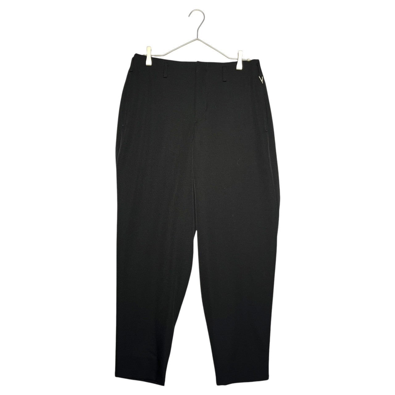 COMME des GARCONS HOMME PLUS(コムデギャルソンオムプリュス) 22AW nomad期 Gathered Hem Wool Trousers 裾 ギャザー ウール トラウザーズ スラックス PJ-P045 S ブラック AD2022