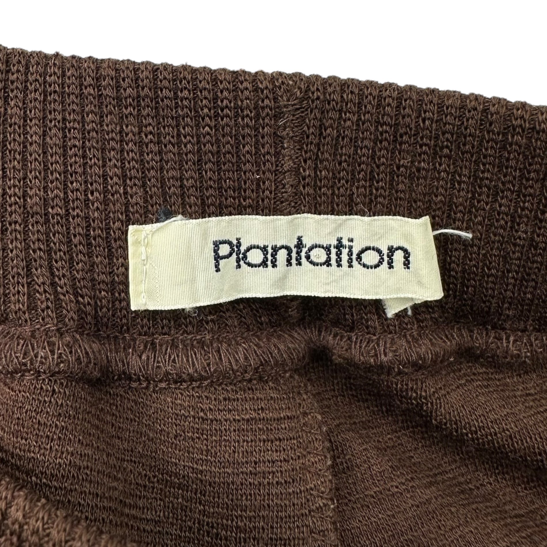 plantation(プランテーション) 90's knit wide cropped pants 90年代 ニット ワイド クロップド パンツ PY44550 FREE ブラウン