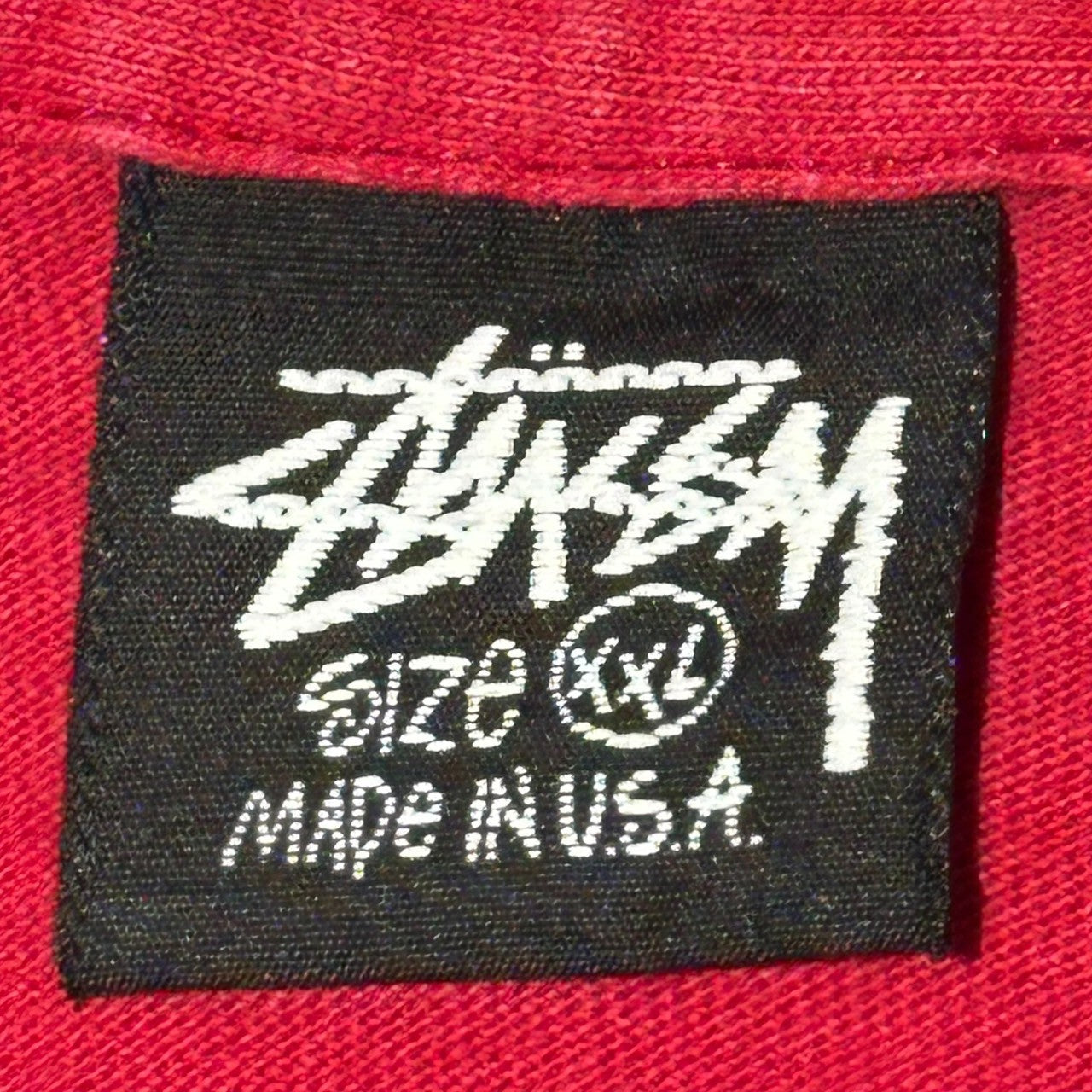 STUSSY(ステューシー) 80's Big Crown Logo L/S Tee ビッグ クラウン ロゴ 長袖 Tシャツ XXL レッド 80年代 ヴィンテージ OLD オールド 黒タグ