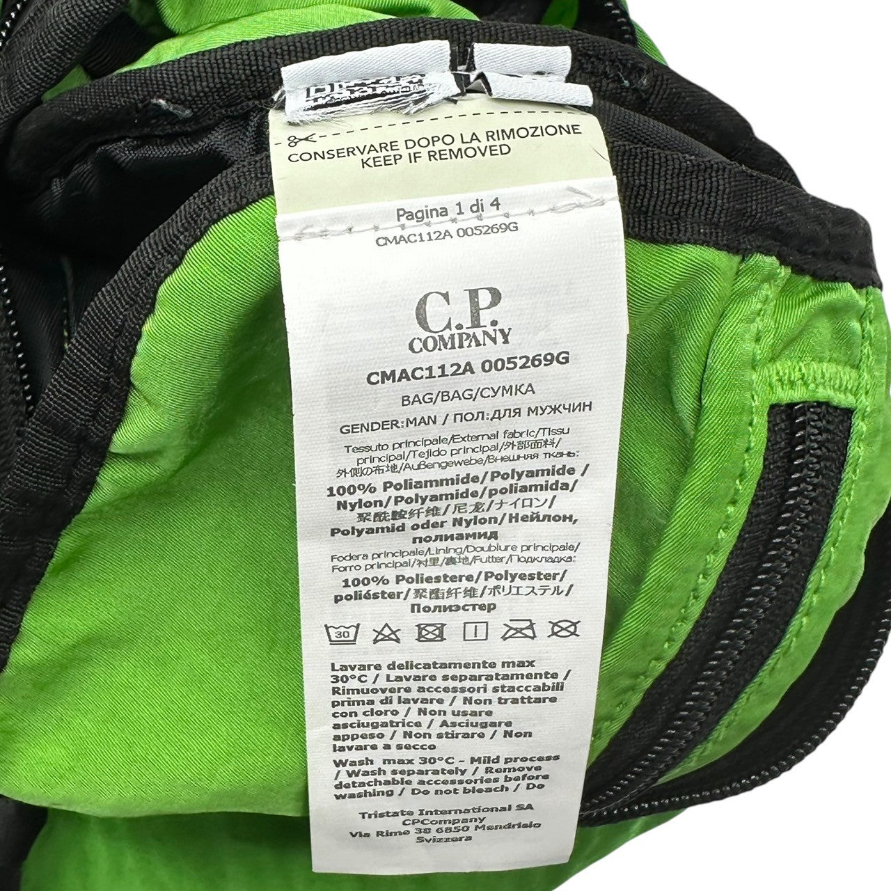 C.P.COMPANY(シーピーカンパニー) Nylon B Crossbody Pack ナイロン ビー クロスボディー パック ウエストポーチ ボディ-バッグ CMAC112A 005269G グリーン