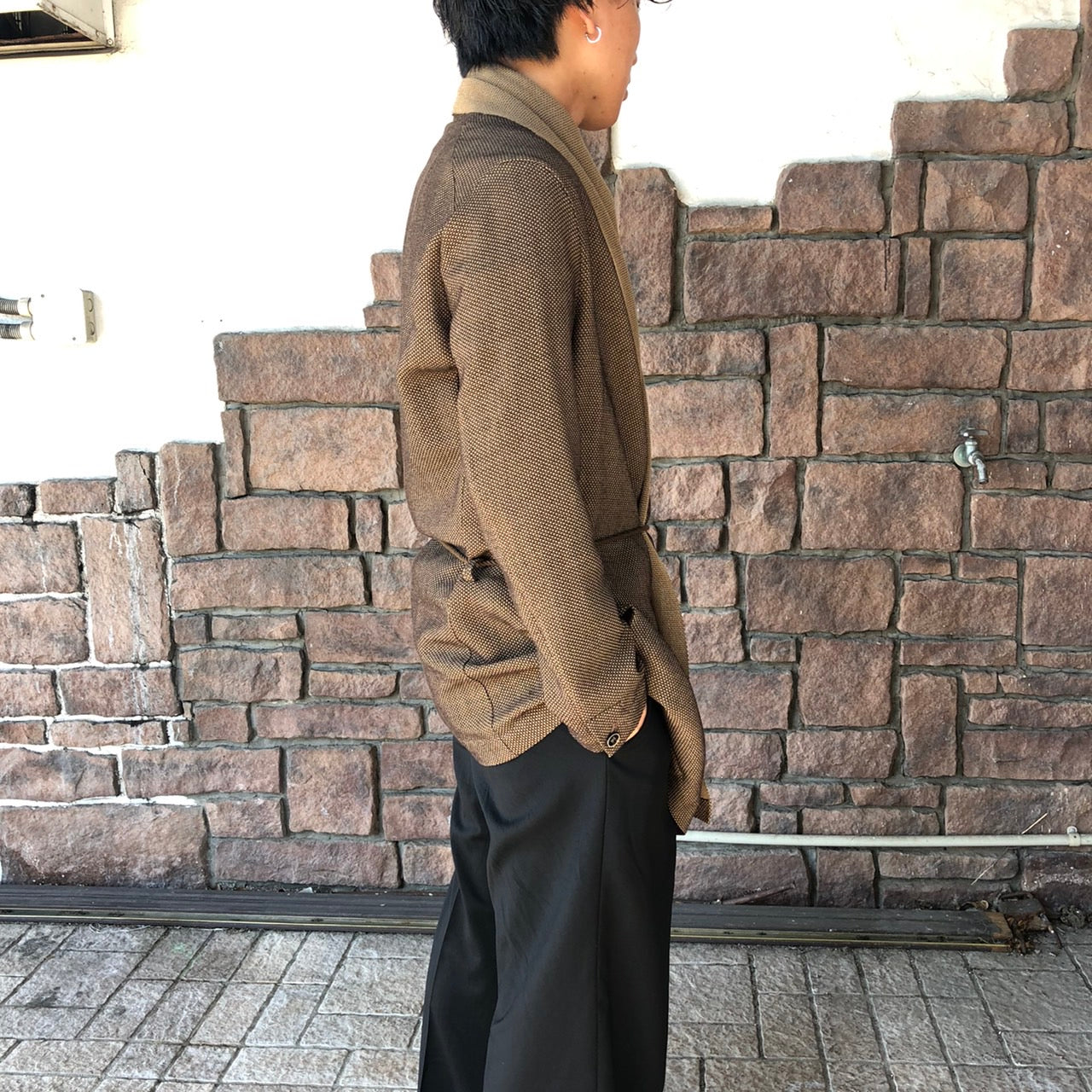 the Sakaki(ザサカキ) 居間着/imagi/羽織/カーディガン/ジャケット S ブラウン 廃版ブランド