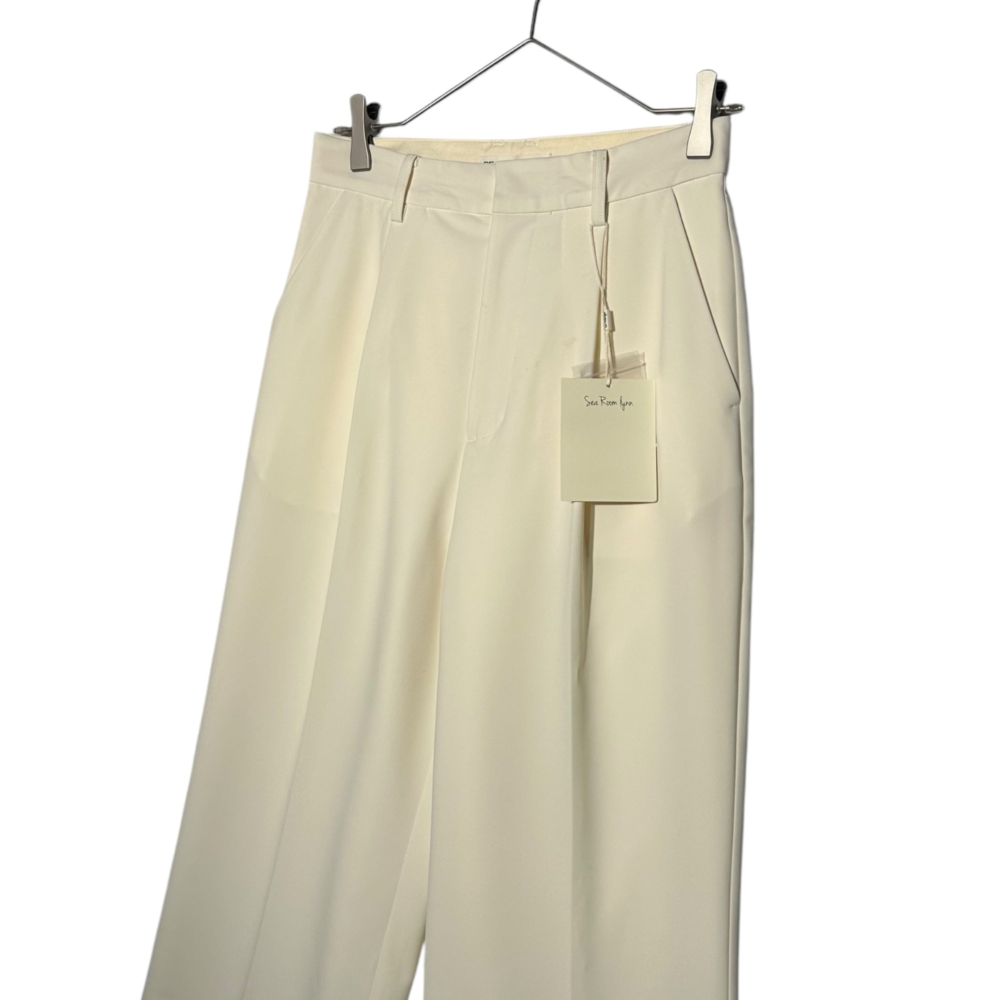 SeaRoomlynn(シールーム・リン) center pleat pants センタープリーツ パンツ M オフホワイト