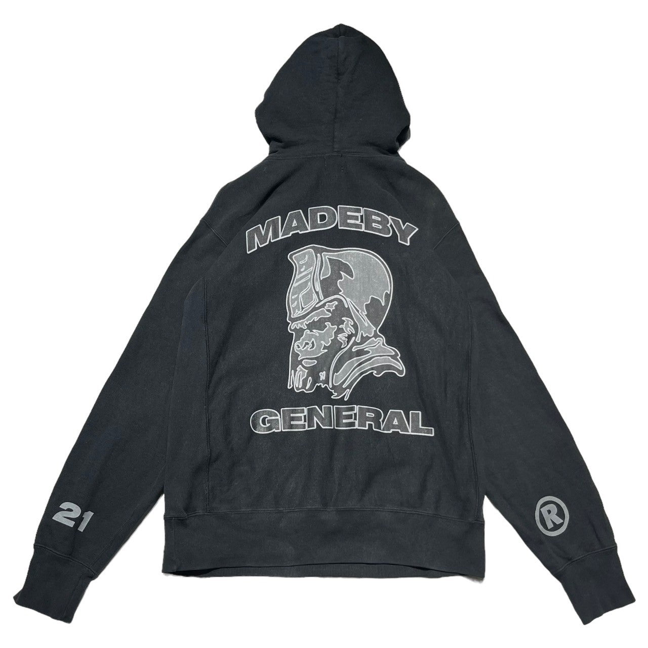 A BATHING APE(アベイシングエイプ) 00's ”MADE BY GENERAL ”ロゴ プリント パーカー S ブラック 初期タグ ape shall never kill ape
