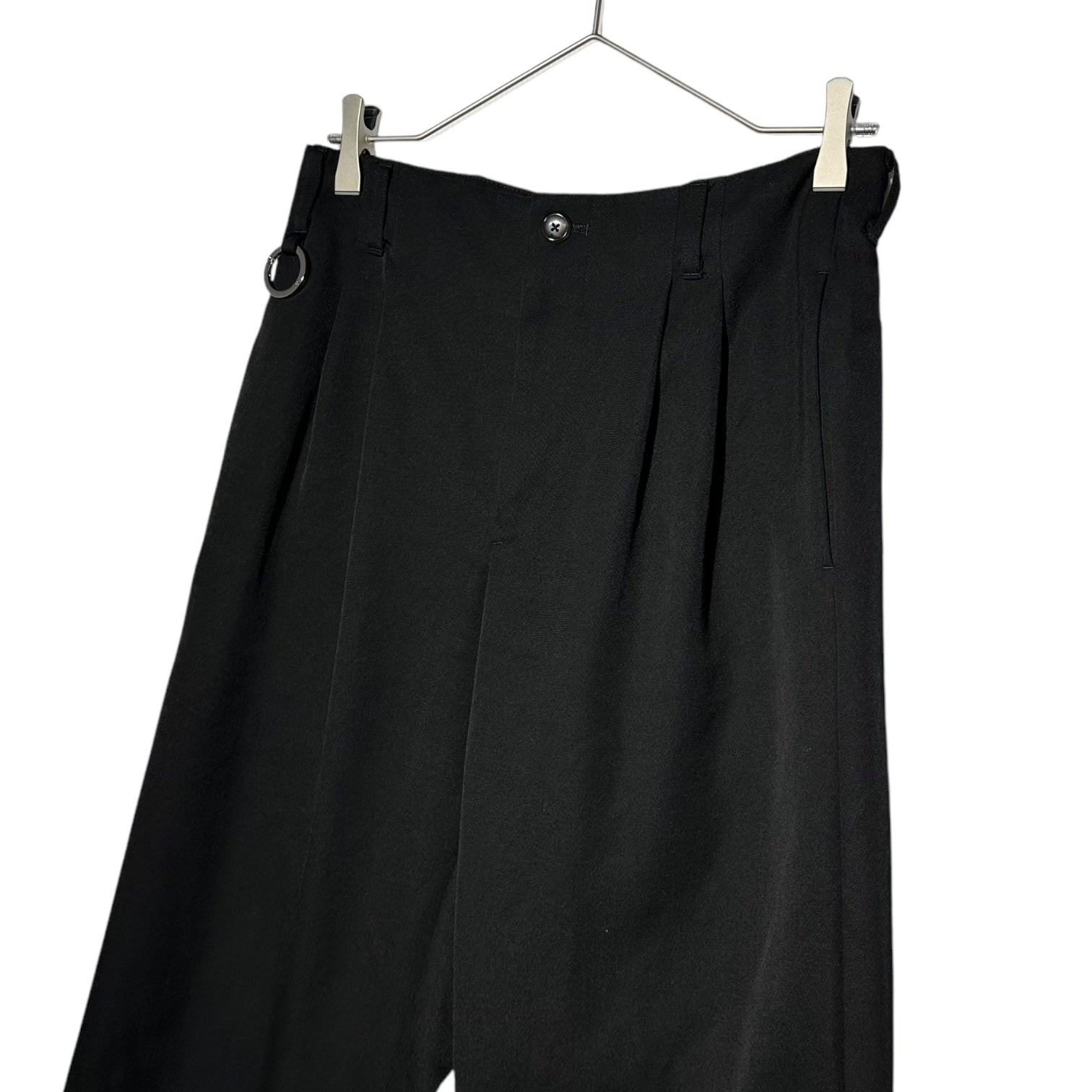 th products(ティーエイチプロダクツ) 23AW QUINN Wide Tailored Pants ワイド スラックス パンツ 2302-P01-M202 1 ブラック 参考定価:59,400円