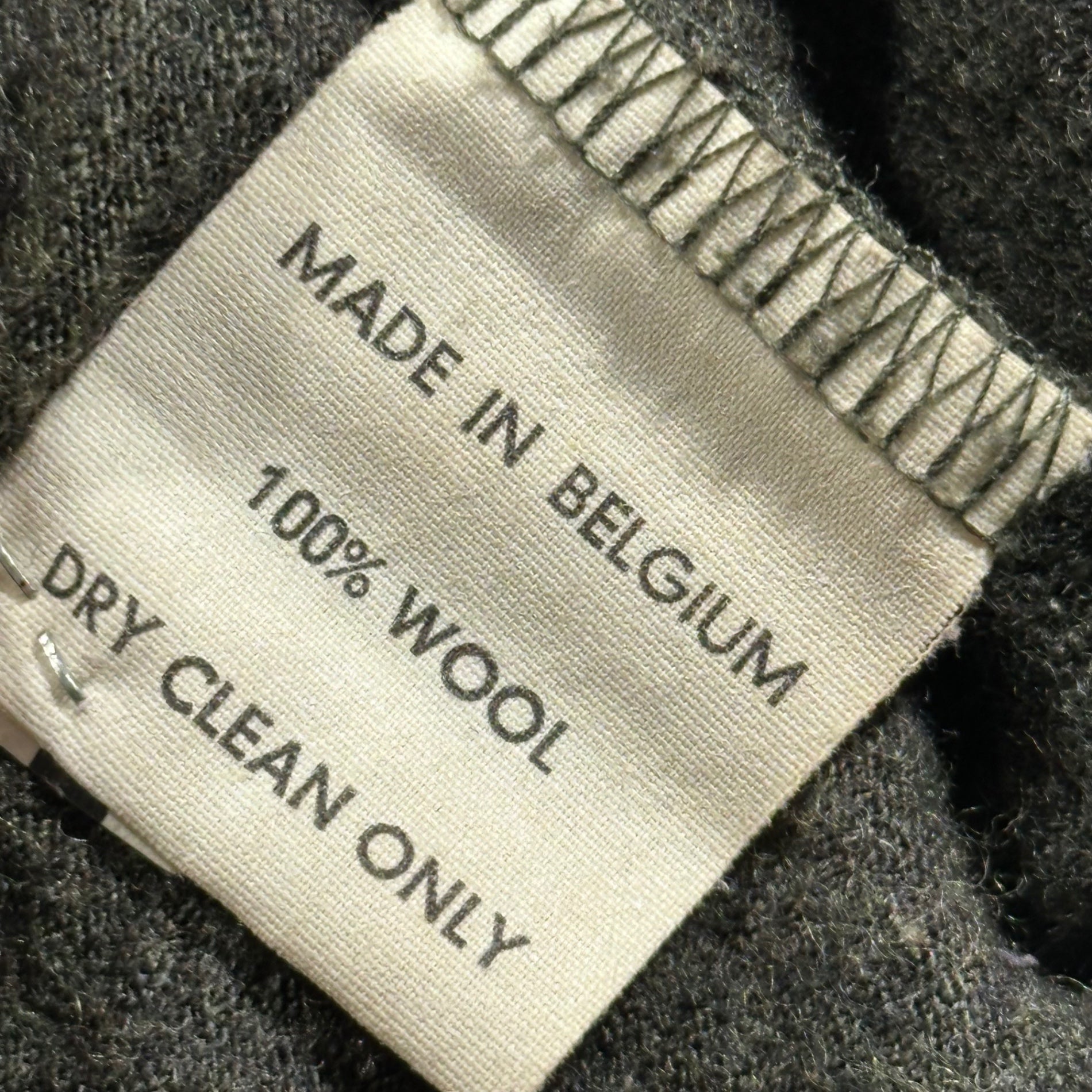 VERONIQUE BRANQUINHO(ヴェロニクブランキーノ) 00's Wool Gathered Knit Top ウール ギャザー カットソー 1028-17175 38(M程度) カーキ ブラウス
