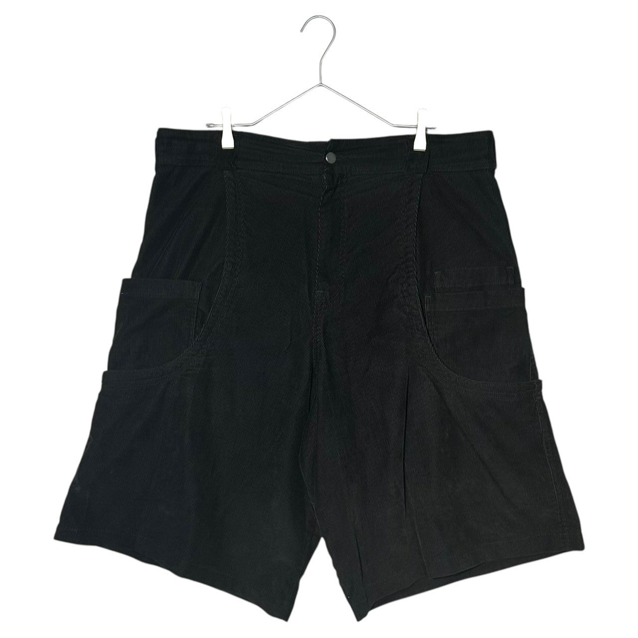 HYACYN(ハイアシン) Multi-Functional Pocket Corduroy Baggy Wide Shorts 多機能 ポケット コーデュロイ バギー ワイド ショーツ ハーフパンツ RTW24-25 XL ブラック