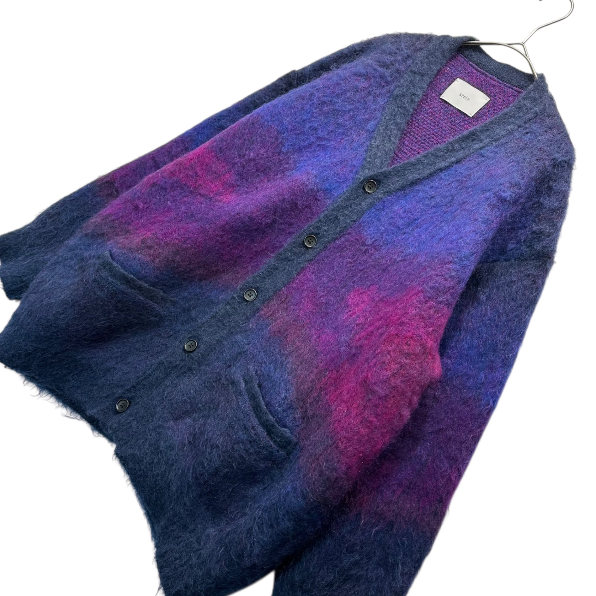 stein(シュタイン) 22AW Grdation Mohair Cardigan グラデーション モヘア カーディガン ST.448 S ブルー×パープル