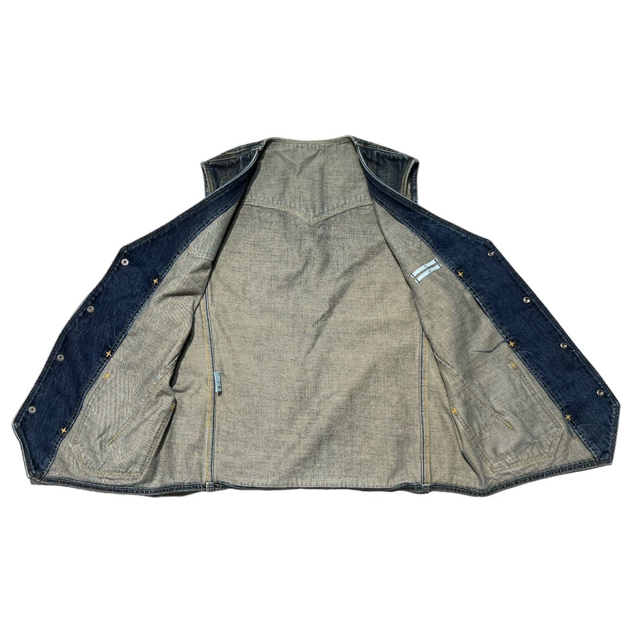 n(n) NUMBER(N)INE(エヌエヌ ナンバーナイン) 08SS Vintage processed denim vest ヴィンテージ加工 デニム ベスト S08-NNJ005A 3(M) インディゴ