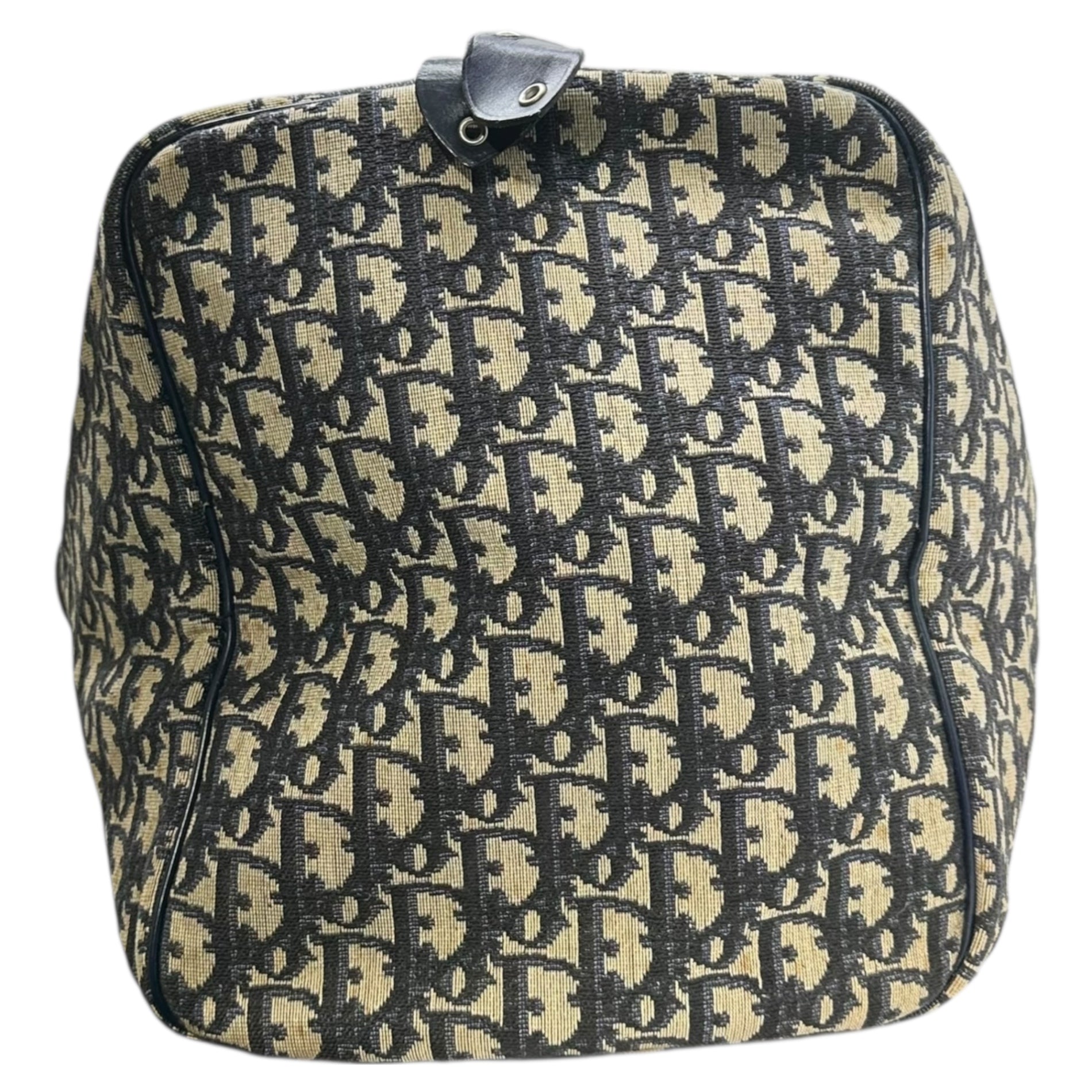 Christian Dior(クリスチャンディオール) Vintage Trotter Boston Bag ヴィンテージ トロッター ボストン バッグ アイボリー×ネイビー