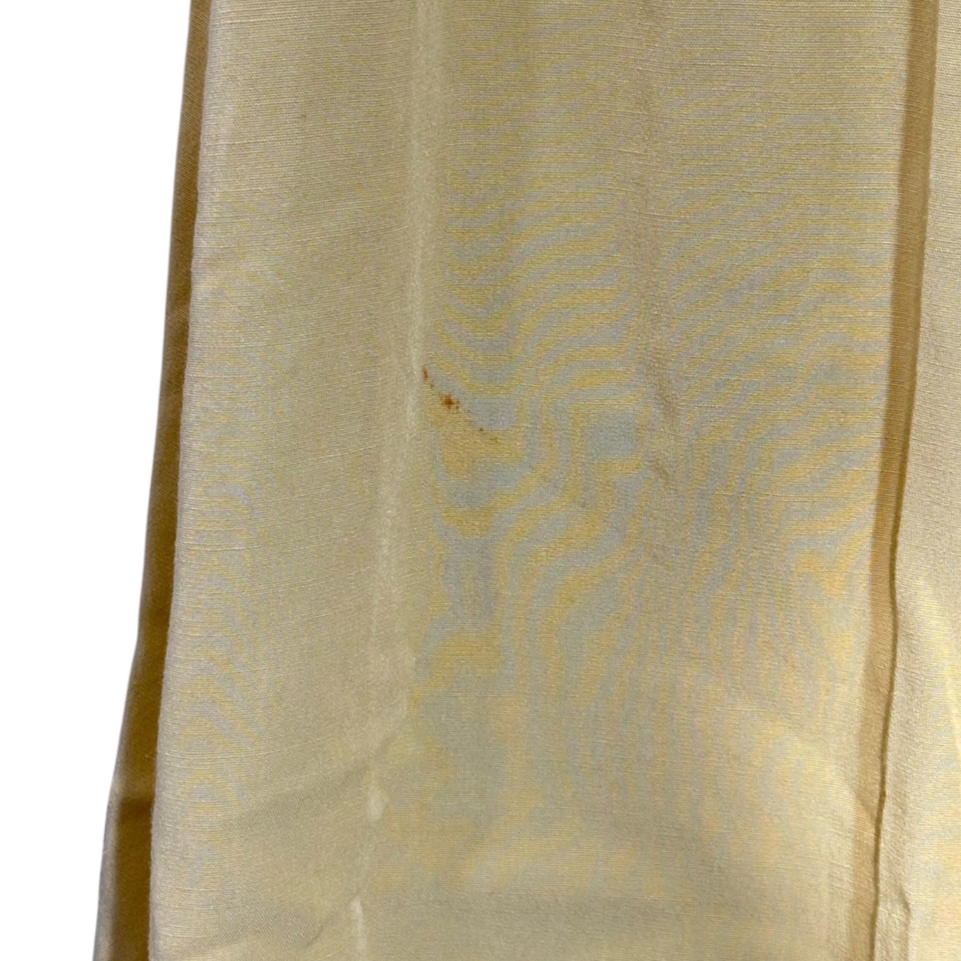 Euro vintage(ヨーロッパヴィンテージ) 【Made in France 】pale yellow box pleated long skirt 淡いイエローのボックスプリーツロングスカート Mサイズ程度 / レーヨン×ポリエステル×リネン混 イエロー