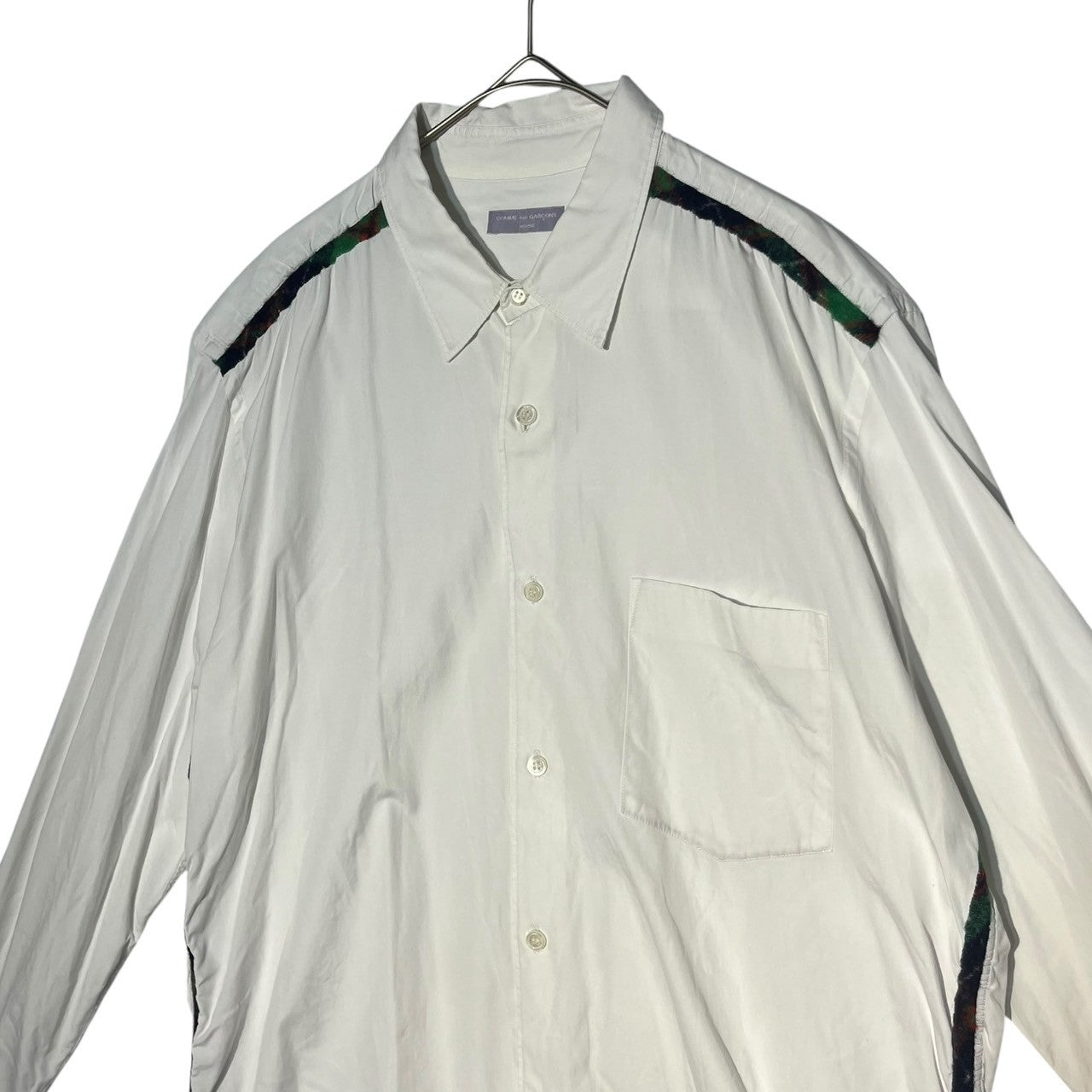 COMME des GARCONS HOMME(コムデギャルソンオム) 90's Shoulder line wide silhouette shirt 肩ライン ワイドシルエット シャツ 田中オム FREE ホワイト 品質表示タグ印字消え