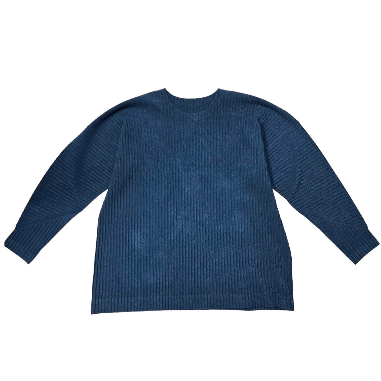 HOMME PLISSE ISSEY MIYAKE(オムプリッセイッセイミヤケ) 21SS Cotton poly pleated pullover/コットンポリプリーツプルオーバー HP21JK151 SIZE 2(M) ネイビー