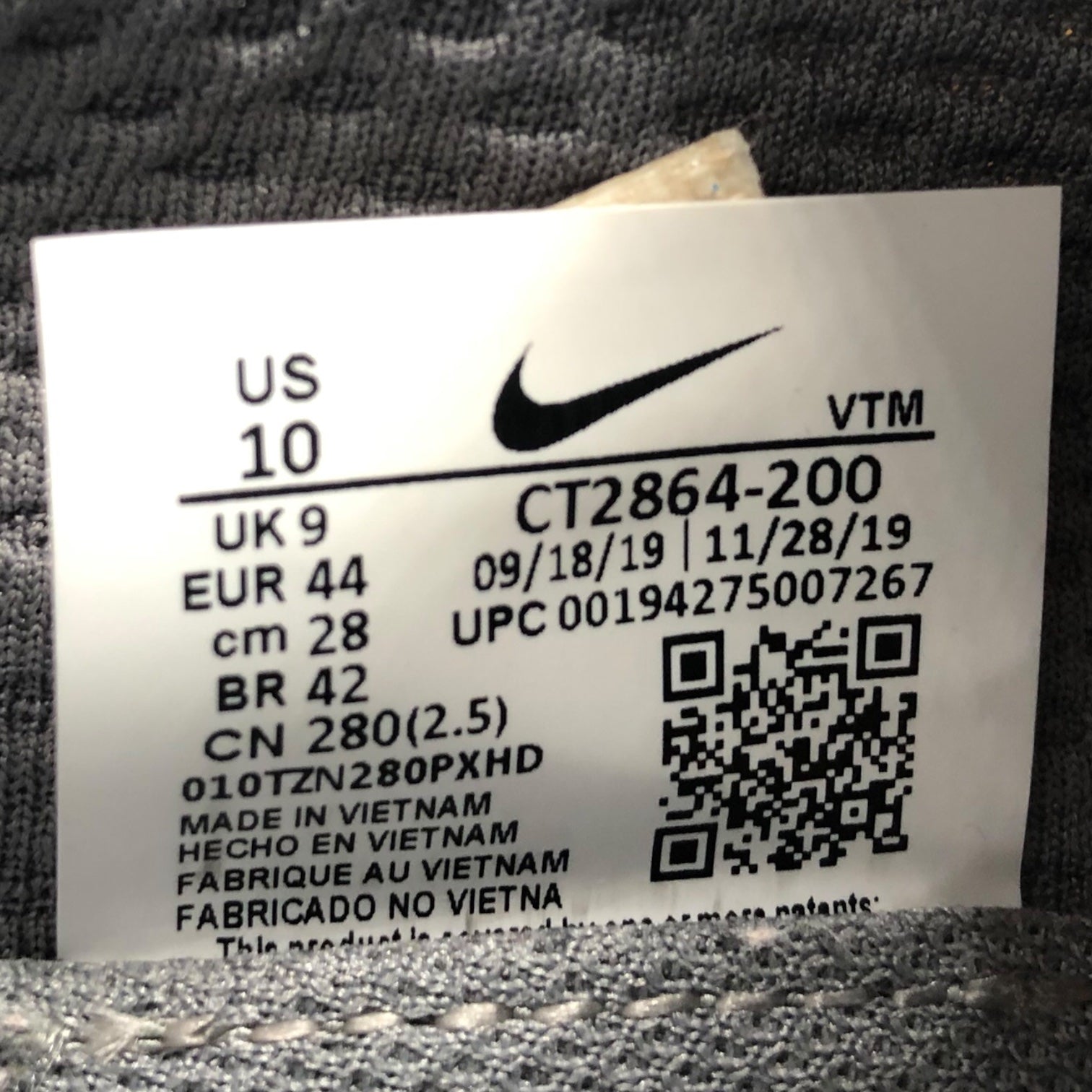 NIKE × TRAVIS SCOTT(ナイキ×トラヴィススコット) AIR MAX 270 REACT エアマックス 270 リアクト CT2864-200 28.0cm アイボリー×オレンジ 箱付