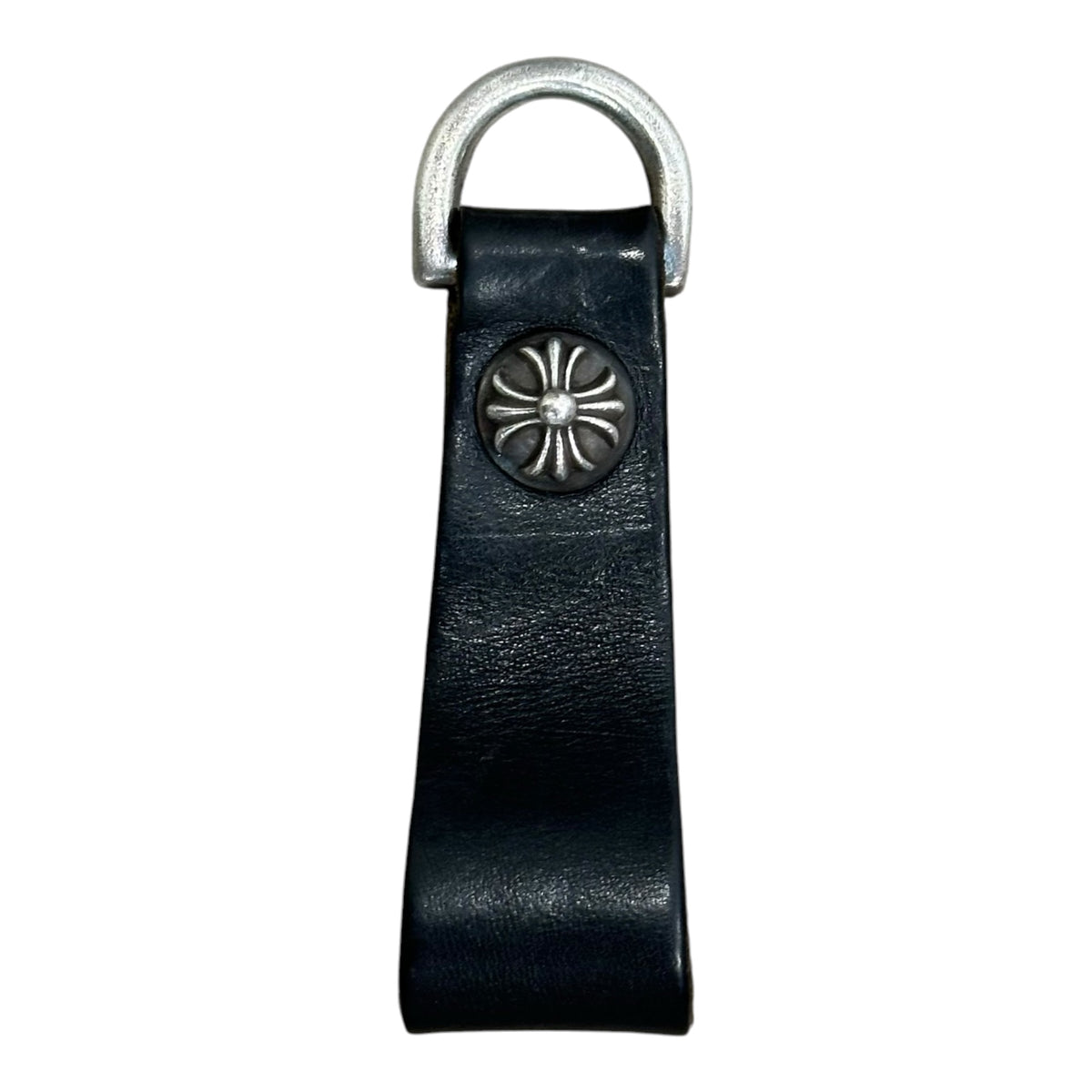 CHROME HEARTS(クロムハーツ) BELT LOOP D RING Dリング クロスボールベルトループ ブラック×シルバー