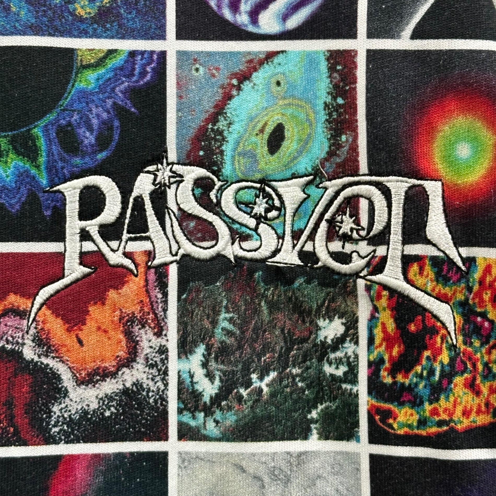 RASSVET(ラスベート) Space Panel Print L/S T-Shirt 宇宙 パネル プリント 長袖 カットソー PACC12T016-1 L ブラック×マルチカラー