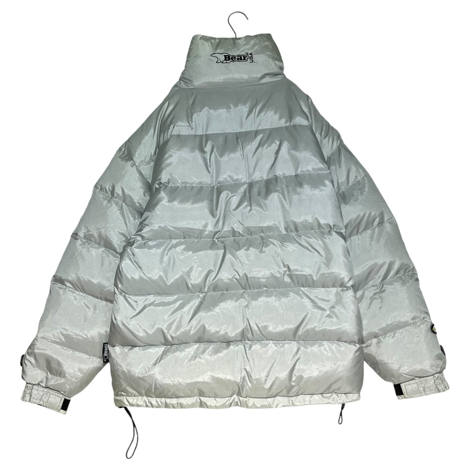 Bear(ベアー) 90's  reversible nylon down jacket リヴァーシブル ナイロン ダウン ジャケット M シルバー 90年代 ヴィンテージ 肉厚