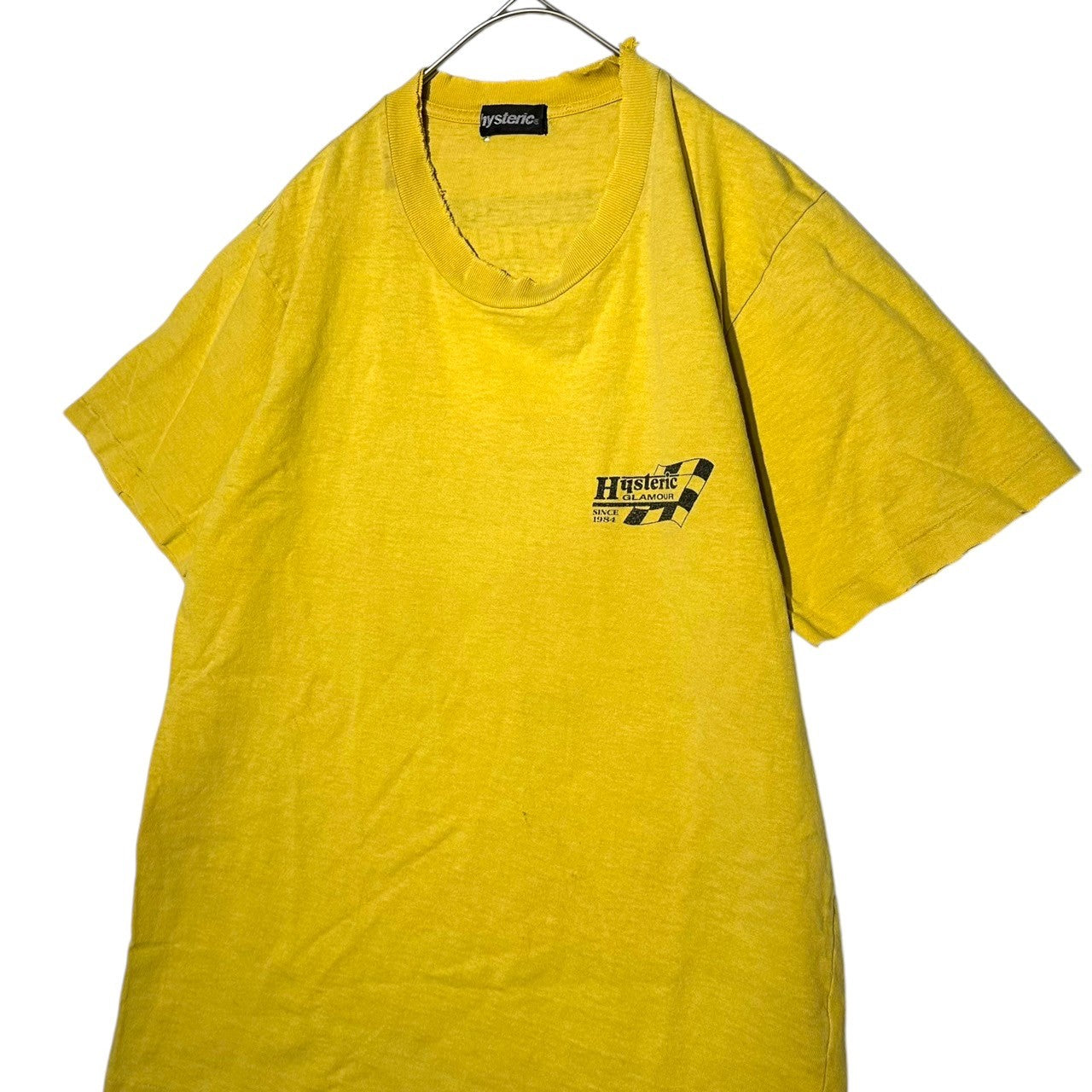 HYSTERIC GLAMOUR(ヒステリックグラマー) 90's HYS GIRL PRINT TEE ヒス ガール プリント Tシャツ FREE イエロー 90年代 車