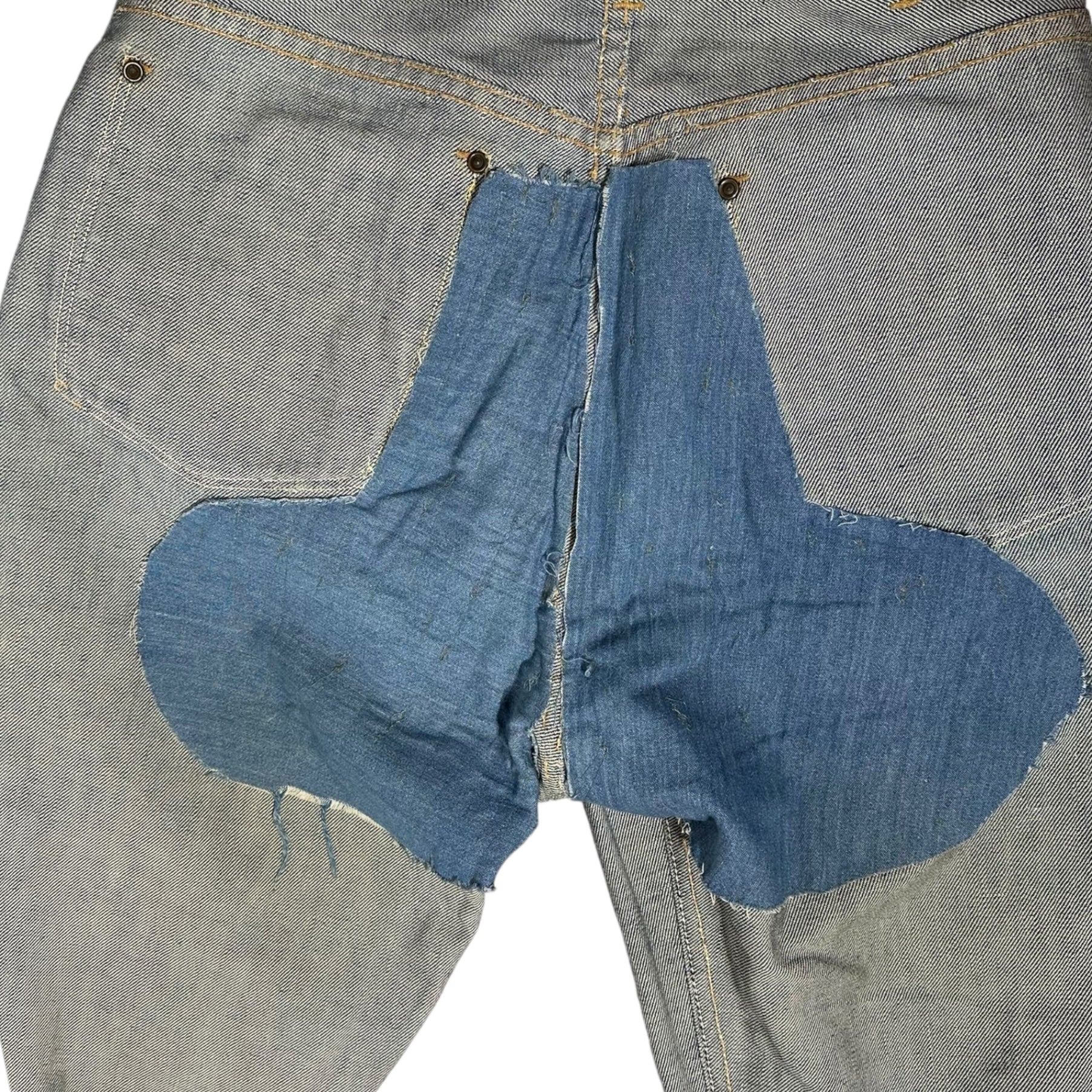 WRANGLER(ラングラー) 50's BLUE BELL 11MWZ Vintage denim pants ヴィンテージ デニム パンツ 32×34(実寸82cm) インディゴ 縦ベル 50年代