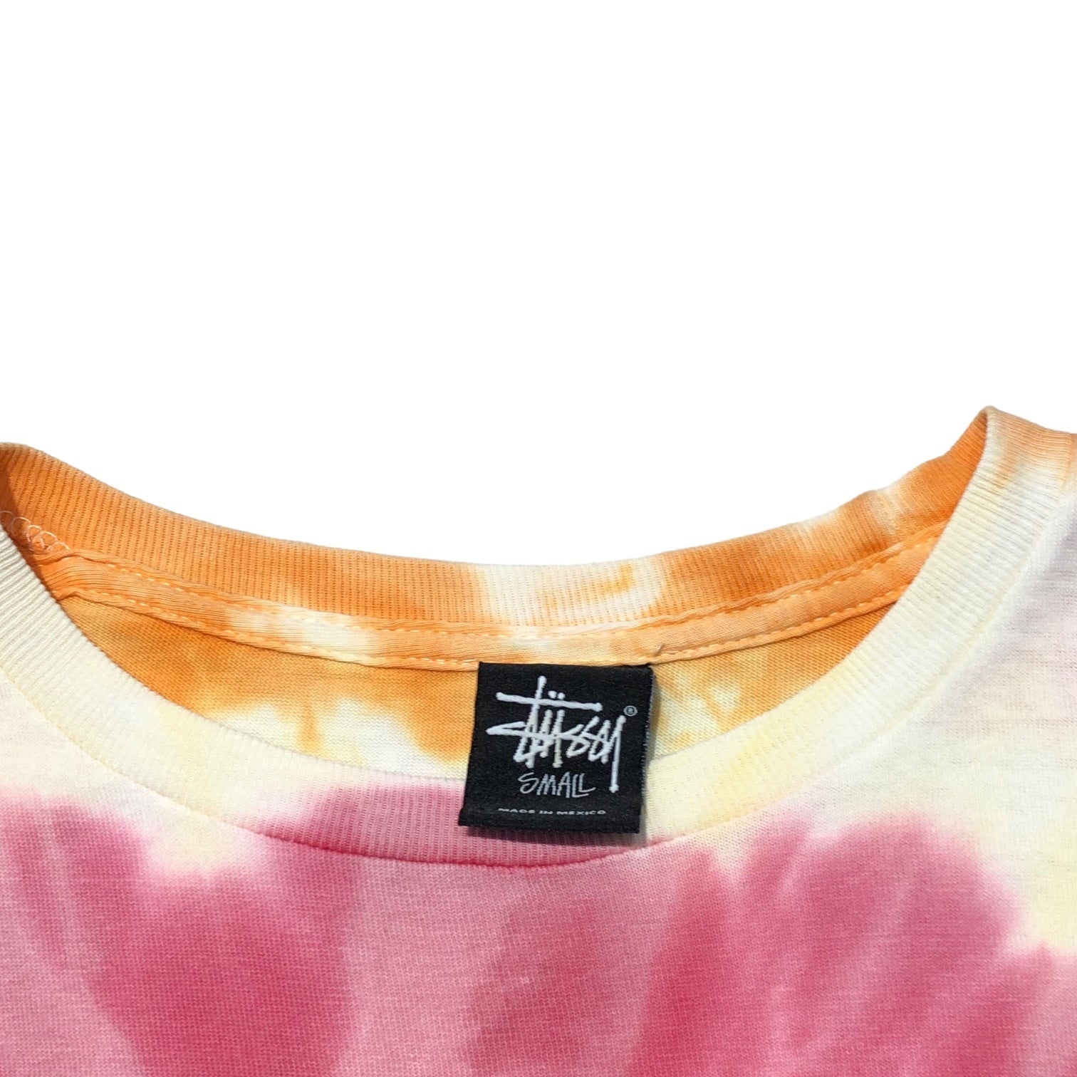 STUSSY(ステューシー) 00's World Tour Tie Dye T-shirt ワールドツアー タイダイ Tシャツ S オレンジ