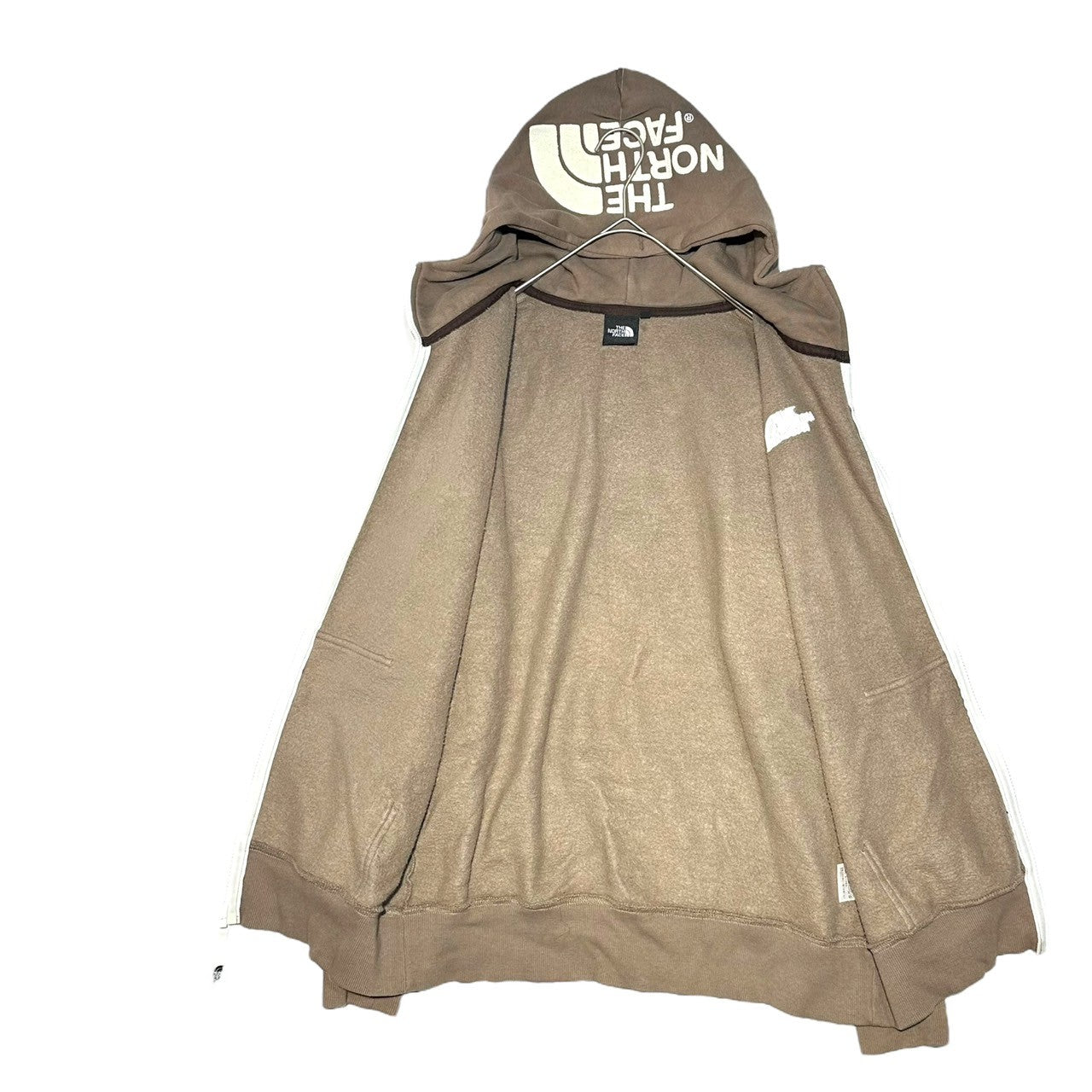 THE NORTH FACE(ノースフェイス) REARVIEW FULLZIP HOODIE リアビュー フルジップ フーディ NT11530 M ベージュ ジップ パーカー ロゴ