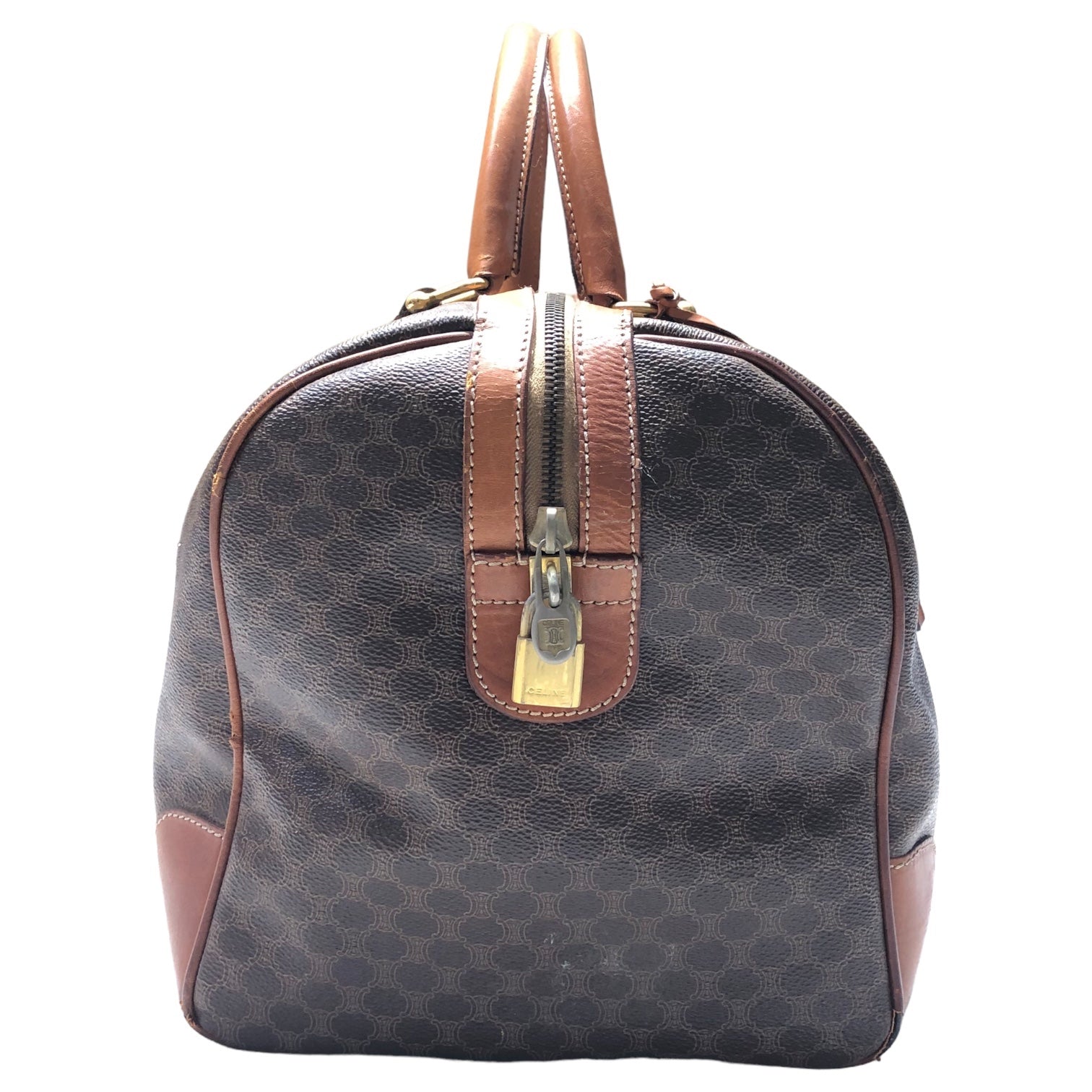 CELINE(セリーヌ) vintage macadam boston bag ヴィンテージ マカダム ボストン バッグ M08 ブラウン イタリア製 旅行 鞄 OLD