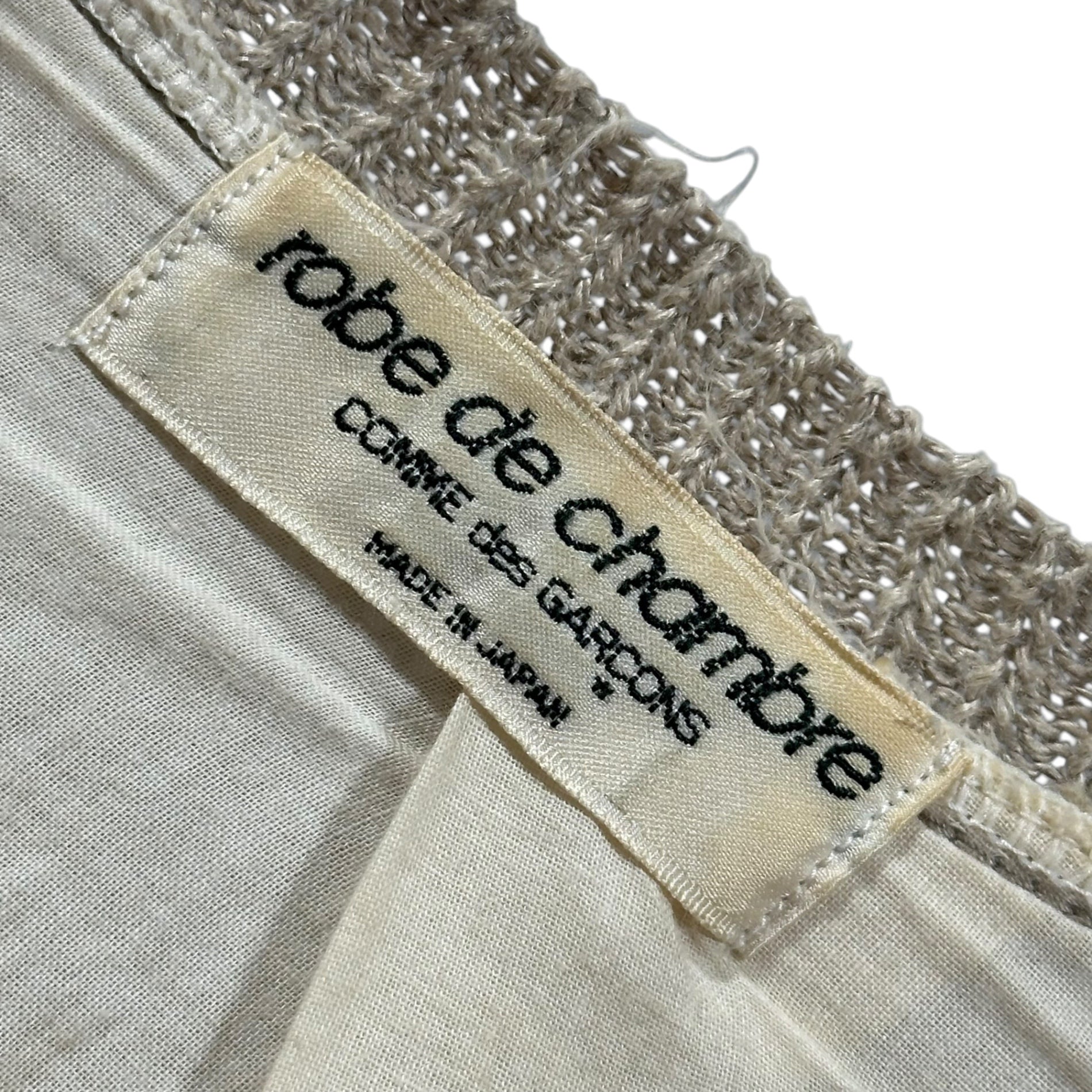 robe de chambre COMME des GARCONS(ローブドシャンブルコムデギャルソン) 1997SS Short-Length Linen Cardigan ショートレングス リネン カーディガン RN-100220 FREE アイボリー A1996