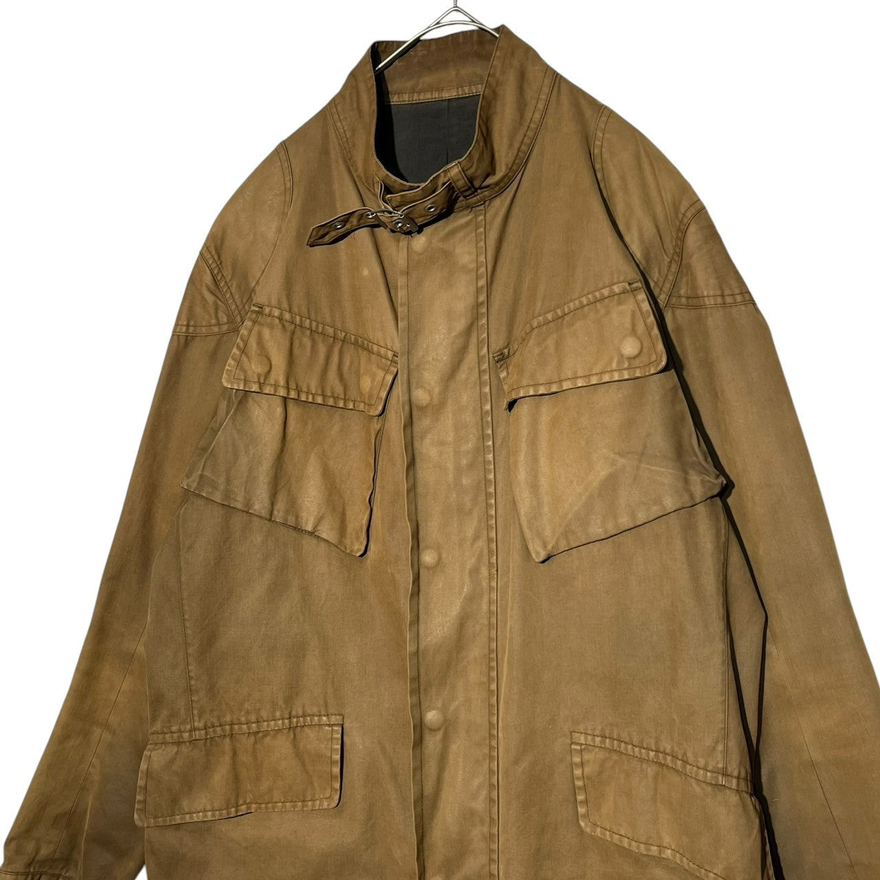 【SALE対象外】Maison Martin Margiela(メゾン マルタンマルジェラ) 01AW ⑩ M-65 oiled military jacket オイルド ミリタリー ジャケット 50(L程度) ブラウン ビニールタグ 本人期 初期 KOKONOE