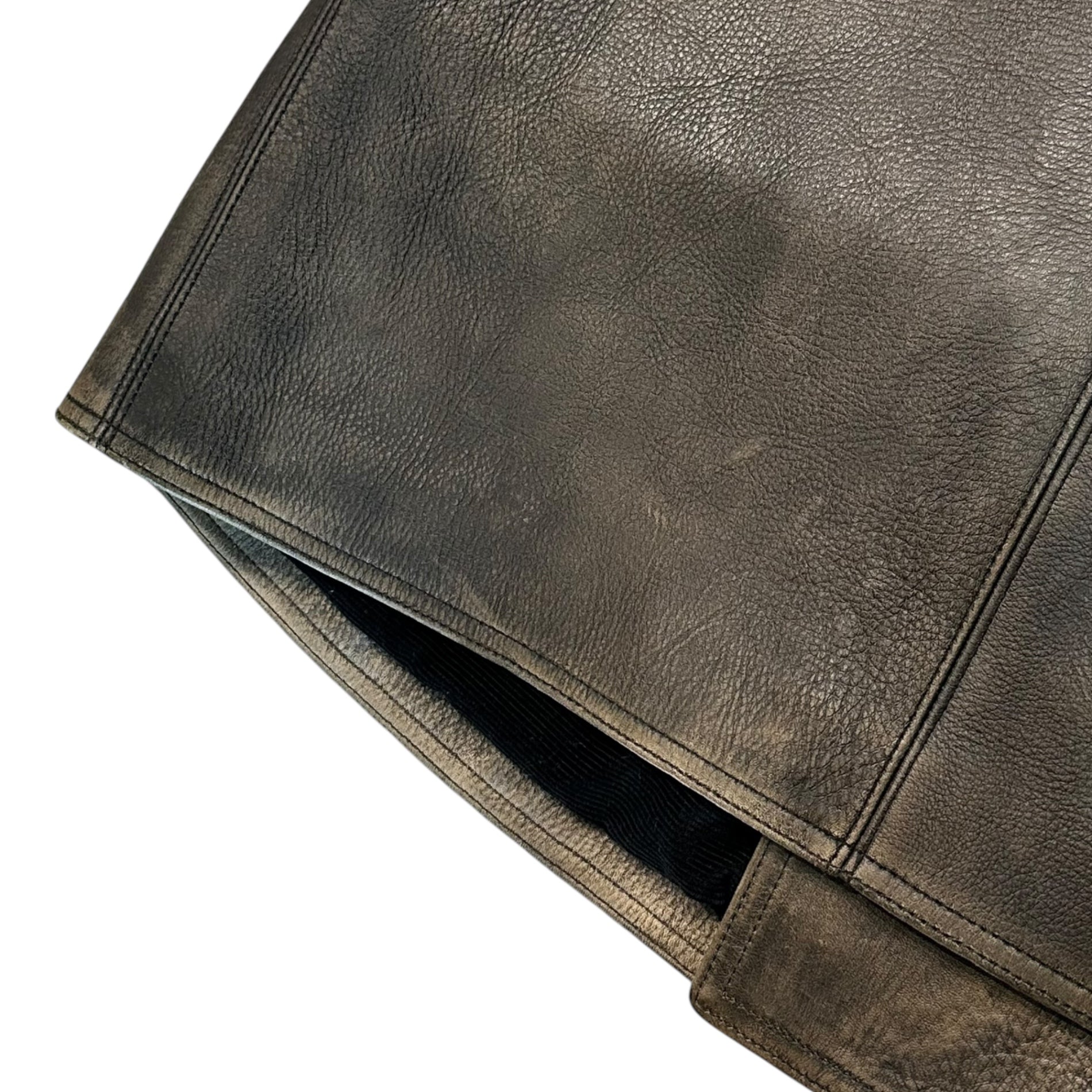 RRL(ダブルアールエル) Double-Breasted Mouton Leather Car Coat ダブルブレスト ムートン レザー カー コート L ブラウン